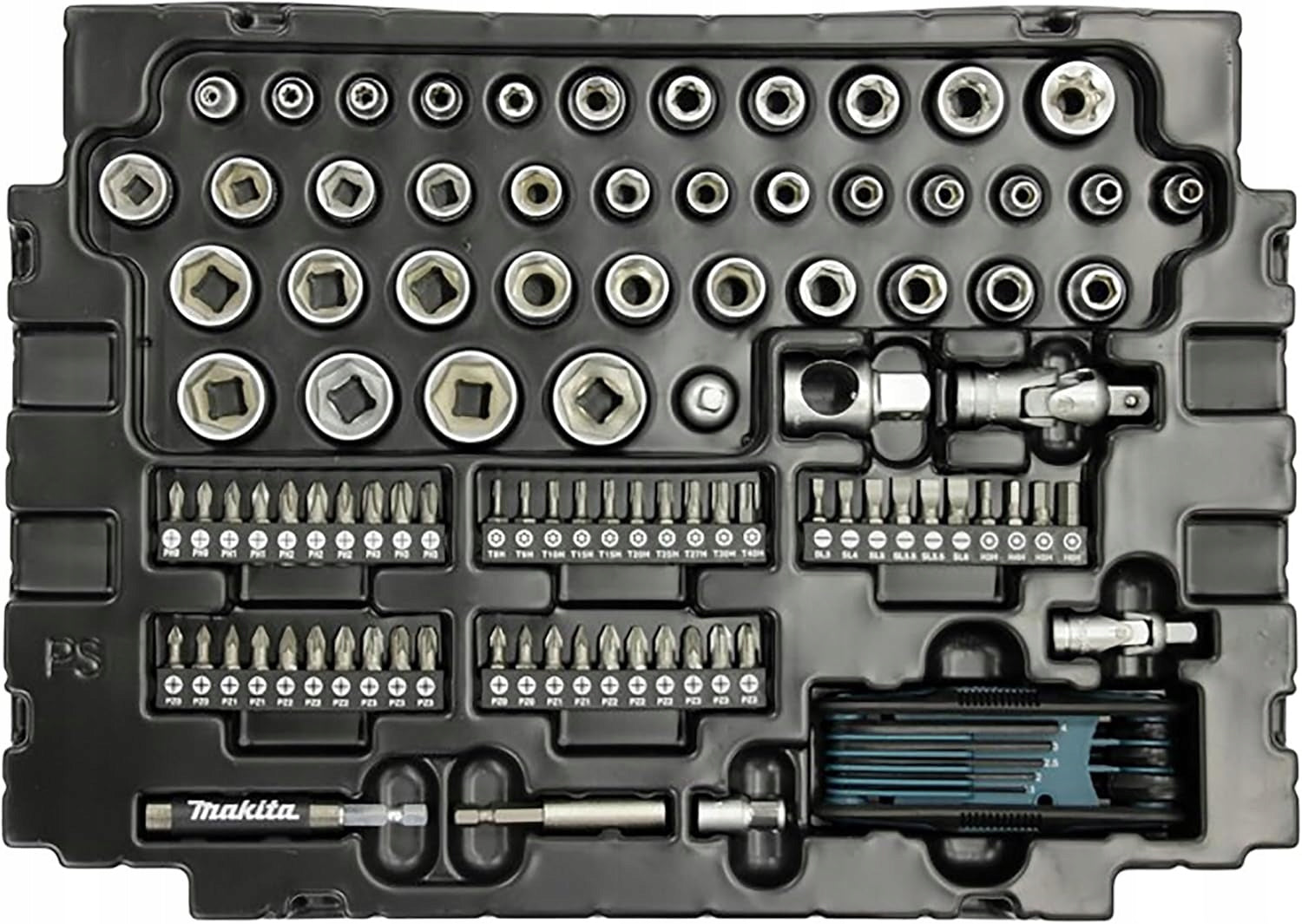 MAKITA SET OF HAND TOOLS 120 ELEMENTS BLACK BLUE SET PRO Number of items in the set 87