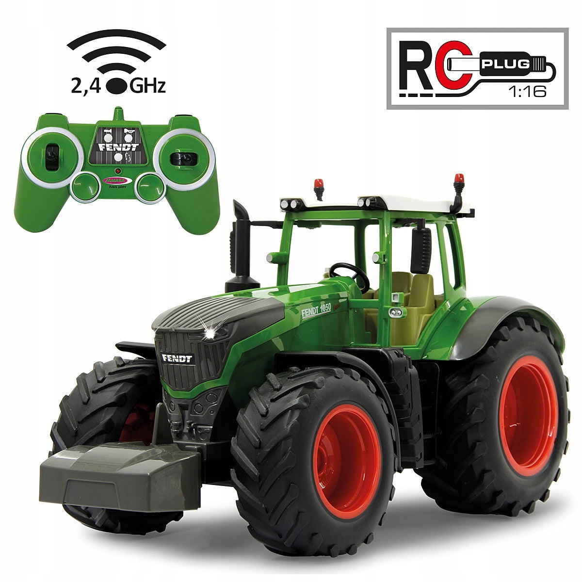 MALIK Tractor set Fendt 1050 RC 1:16 with remote controlled trailer Jama Packaging status original