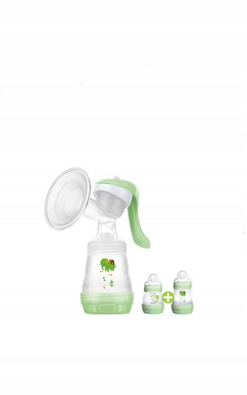 MAM Handheld breast pump Convenient and compact set with 2 bottles of 130 and 160ml
