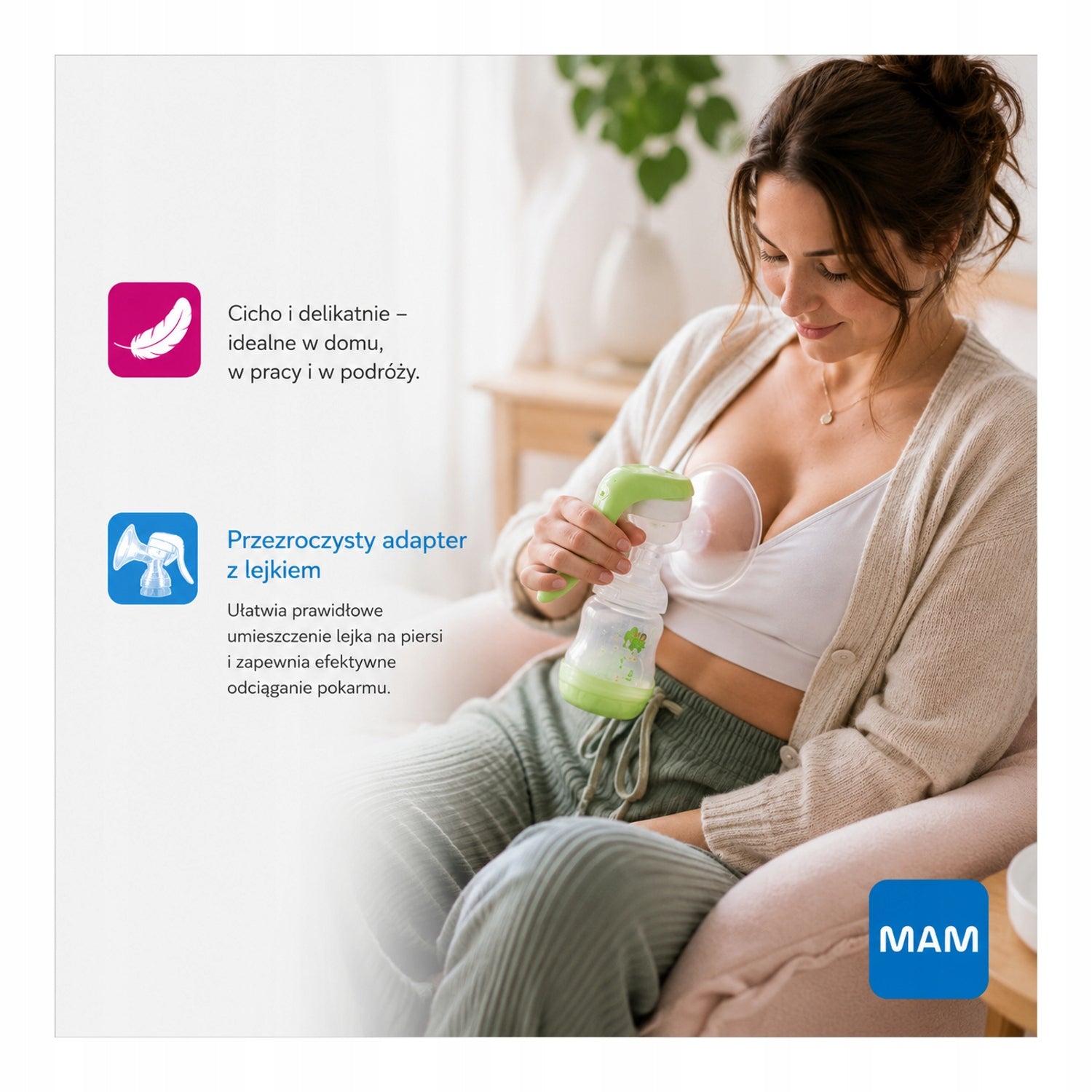 MAM Manual Breast Pump Bottle Anti-Colic 160 ml Medical device no