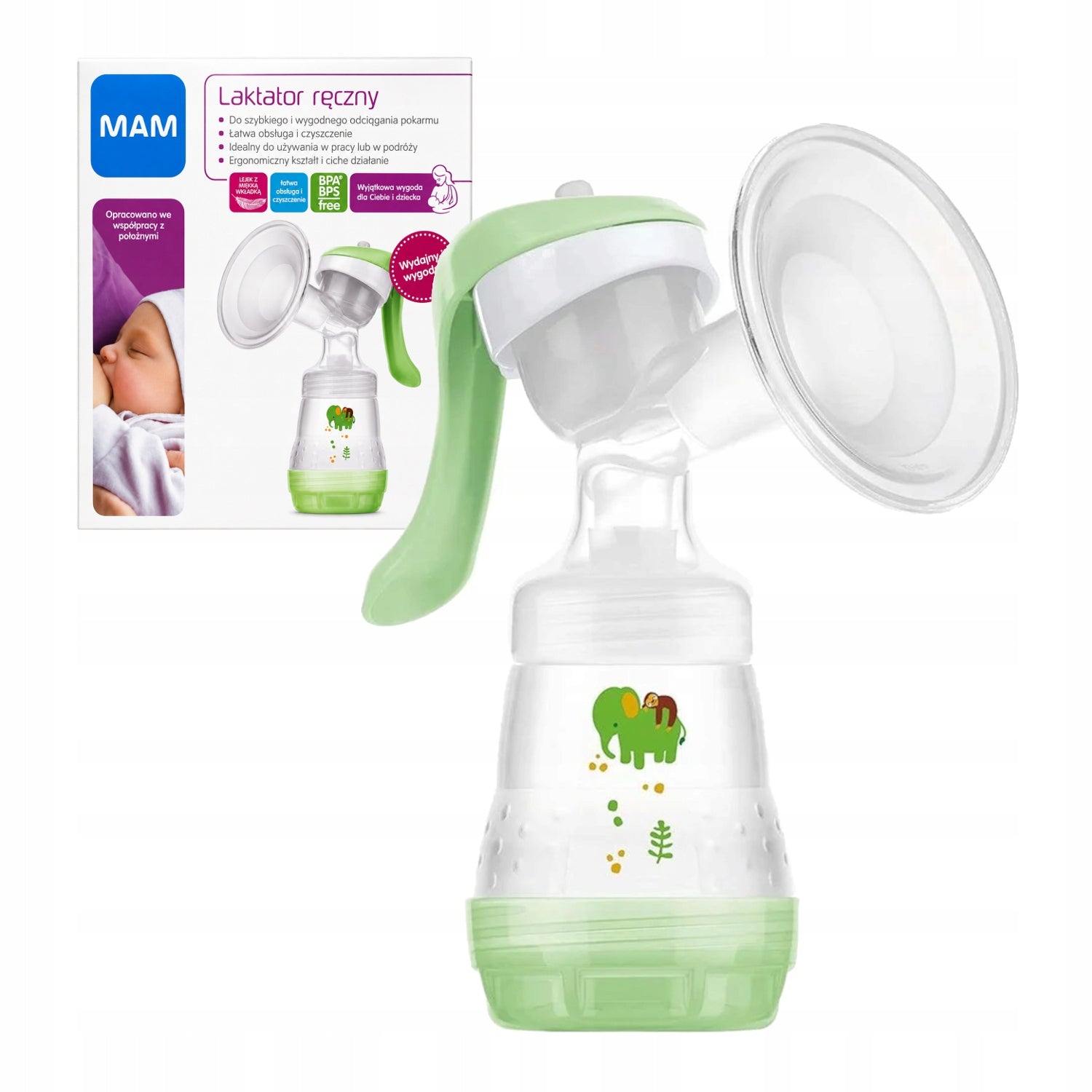 MAM Manual Breast Pump Bottle Anti-Colic 160 ml