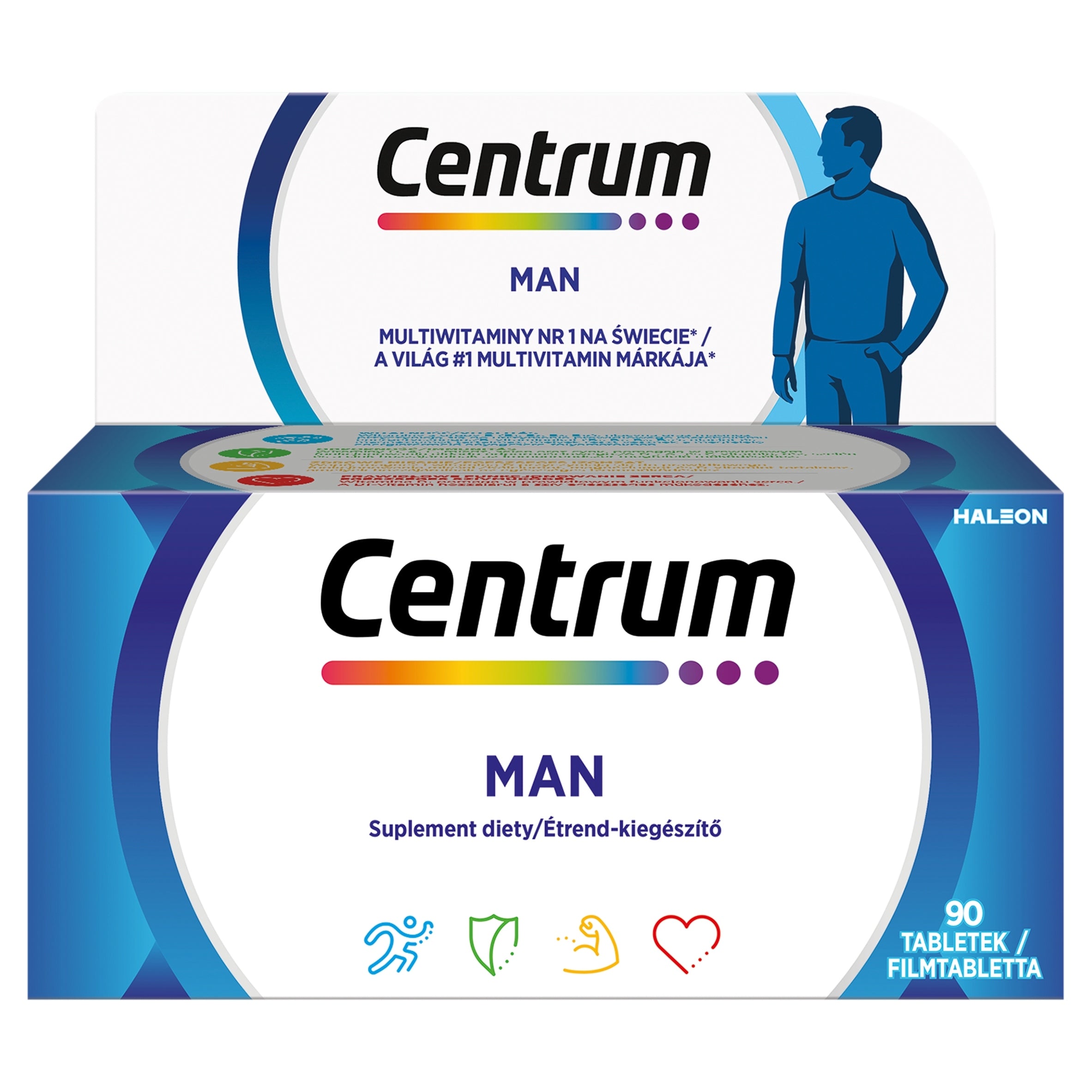 MAN CENTER multivitamins for men dietary supplements Vitamins 90 tablete EAN (GTIN) 5054563127181