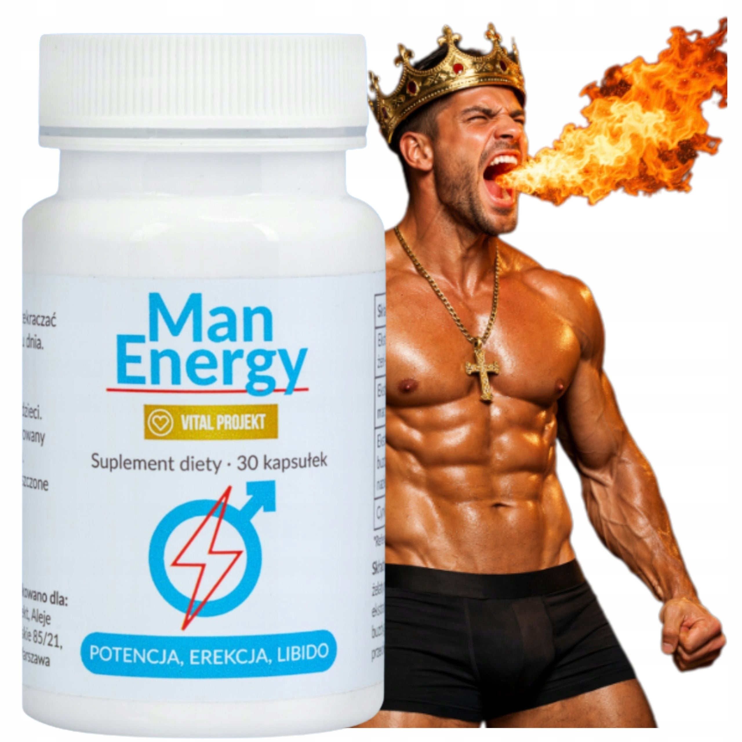MAN ENERGY TESTOSTERONE BOOSTER POTENCY LIBIDO FATIGUE ENHANCER STRENGTH Packaging status original
