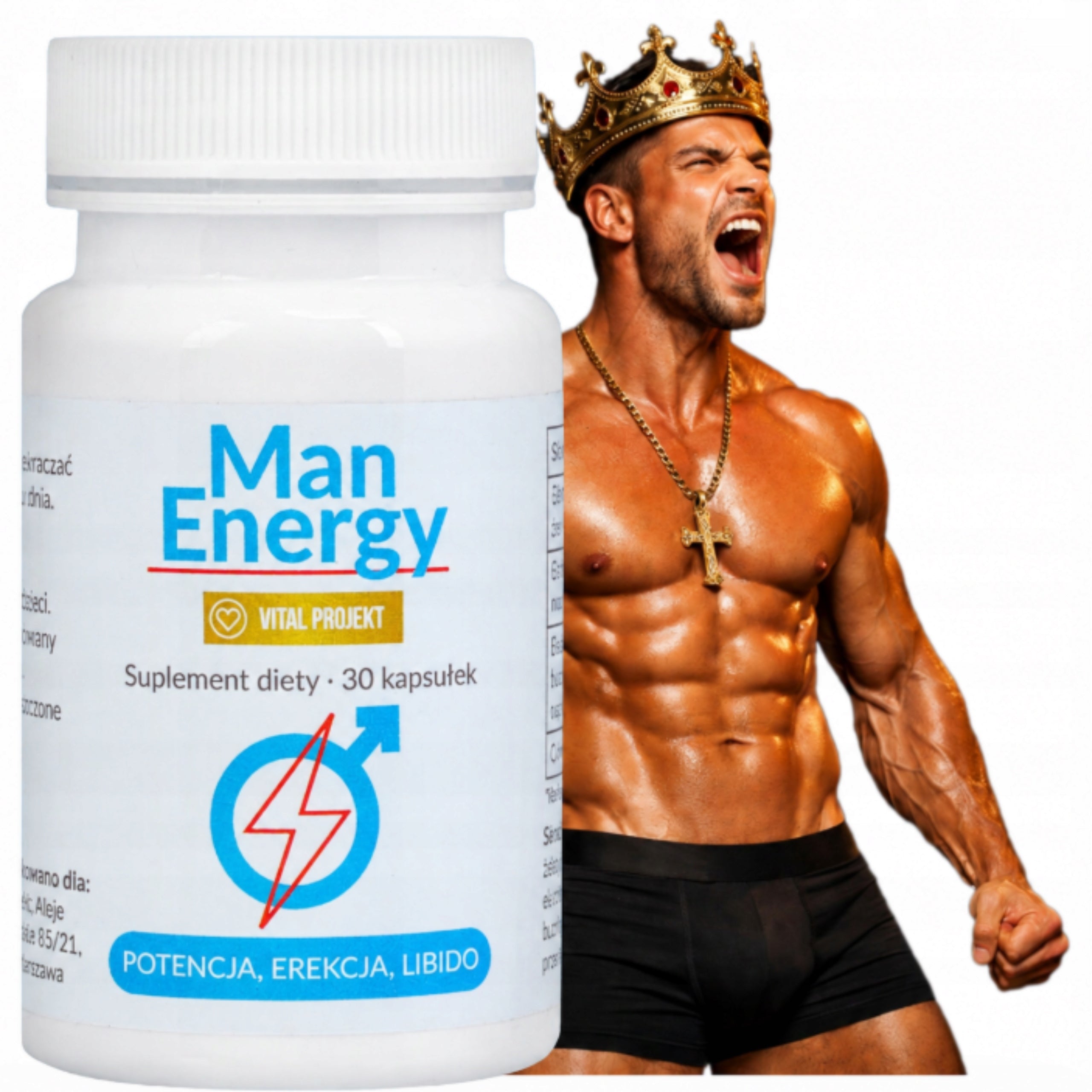 MAN ENERGY TESTOSTERONE BOOSTER POTENCY LIBIDO FATIGUE ENHANCER STRENGTH
