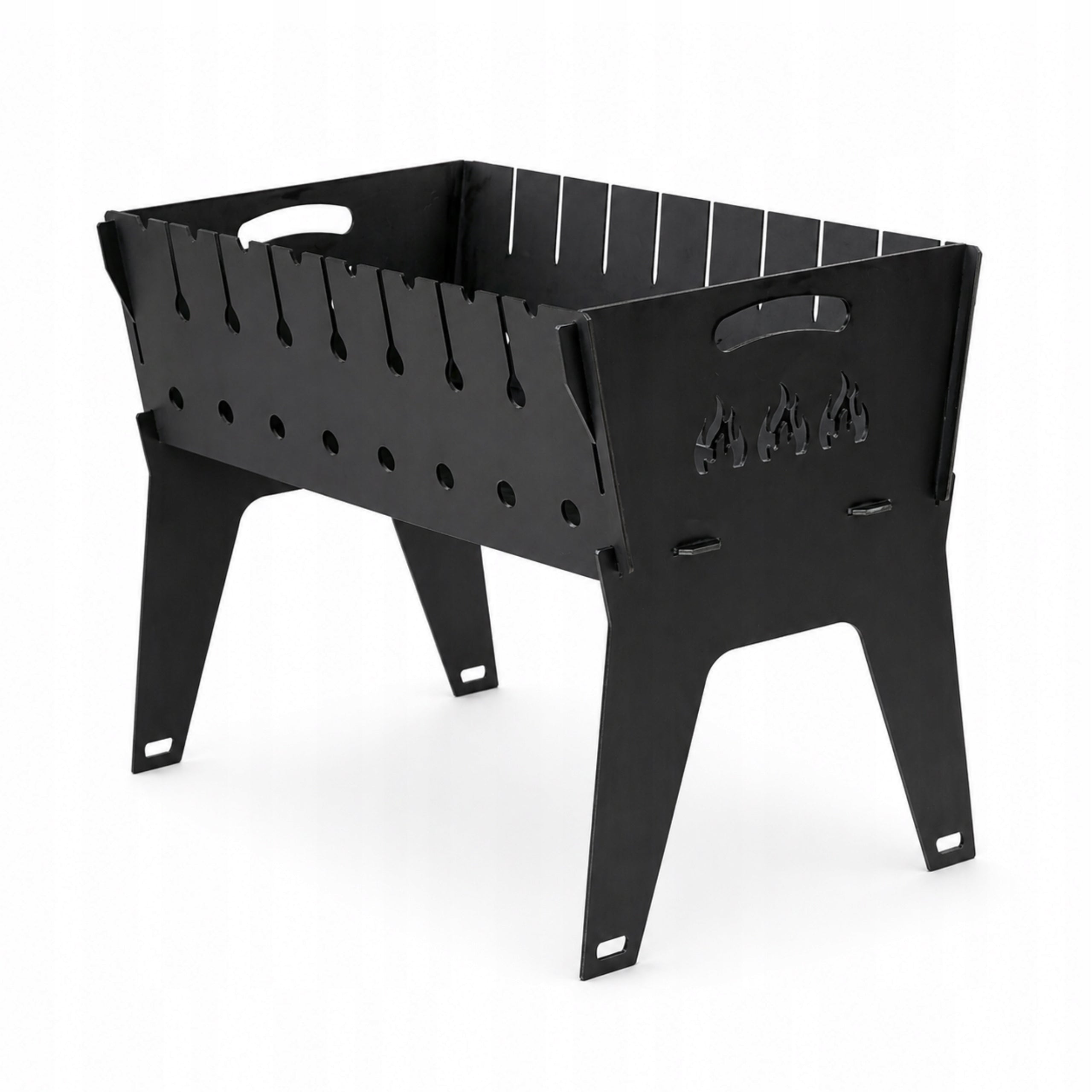 MANGAL GRILL FOLDING 3MM LETTER FOR 8 SKEWERS + COVER L83P Grill width 55 cm