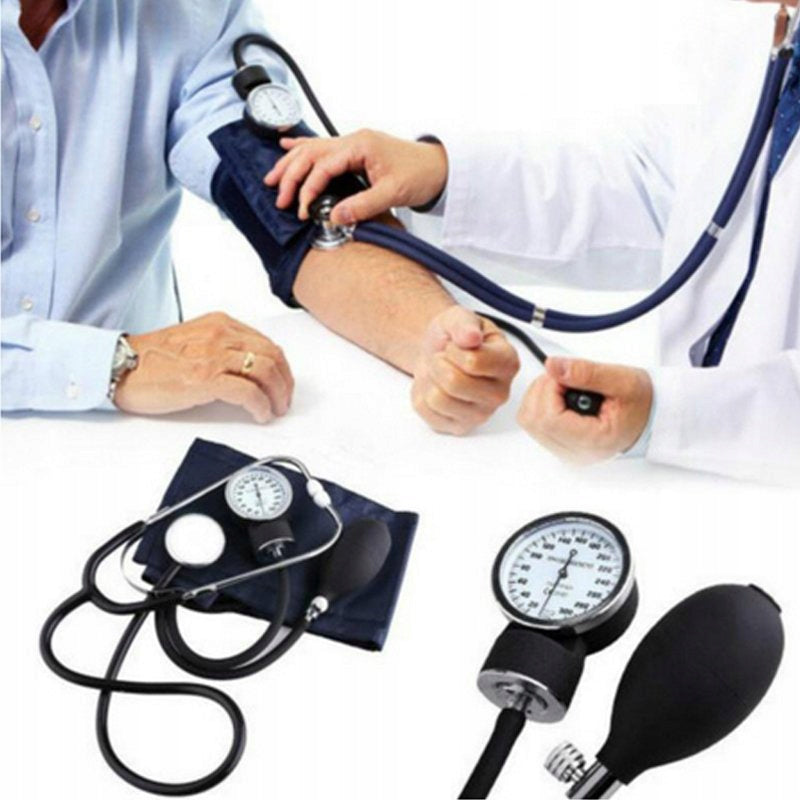 MANUAL BLOOD PRESSURE MONITOR WITH LARGE DIAL STETHOSCOPE EASY READING AT HOME Medical device no