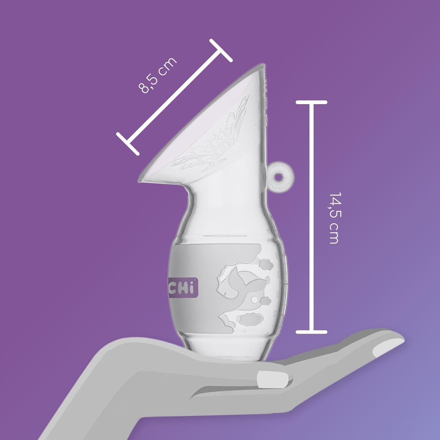 MANUAL BREAST PUMP WITH UNIQUE MILK STOPPER AND FEEDING CUP Color transparent