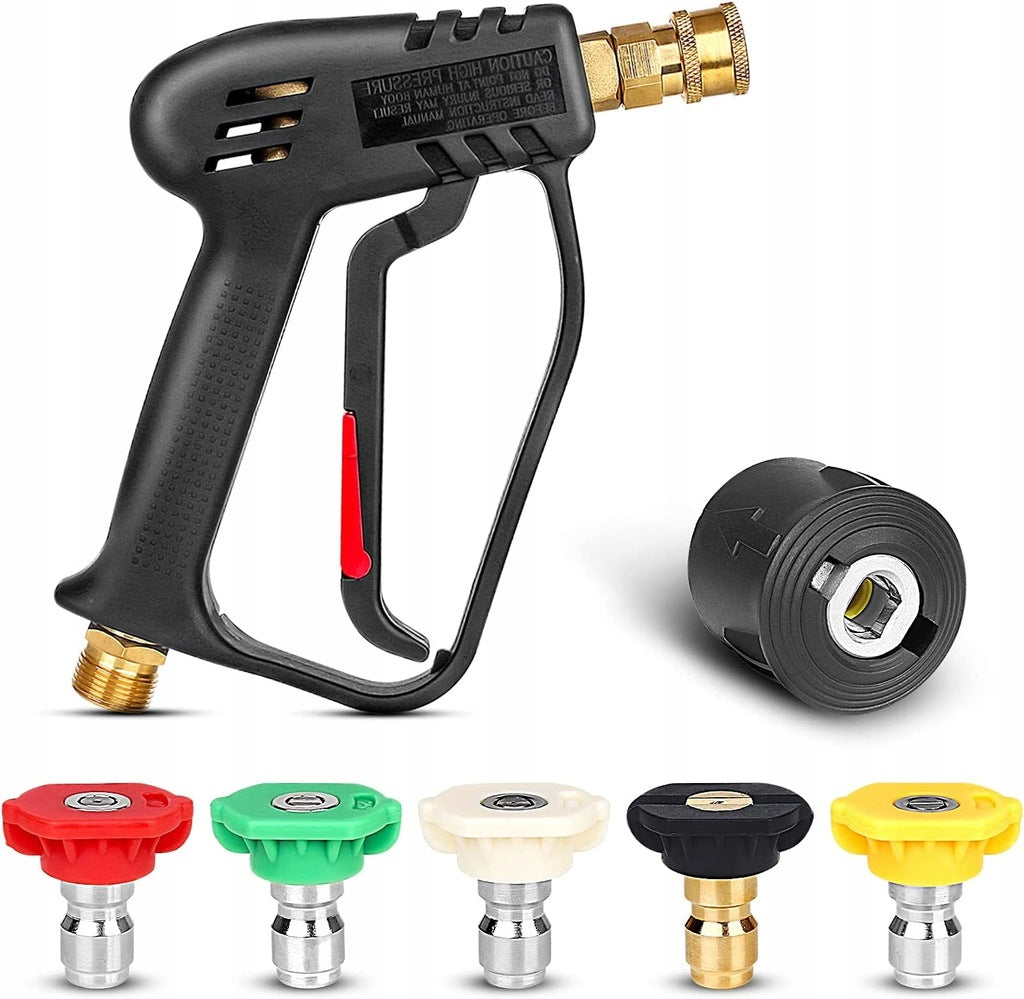 MANUAL HIGH PRESSURE WASHER GUN FOR KARCHER WITH 5 NOZZLE TIPS