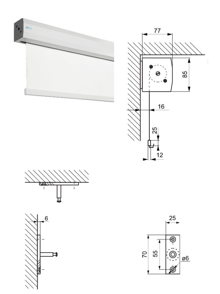 MANUAL PROJECTION SCREEN AVERS STELLA M 200 CM Manufacturer code STELLA M 200 CM