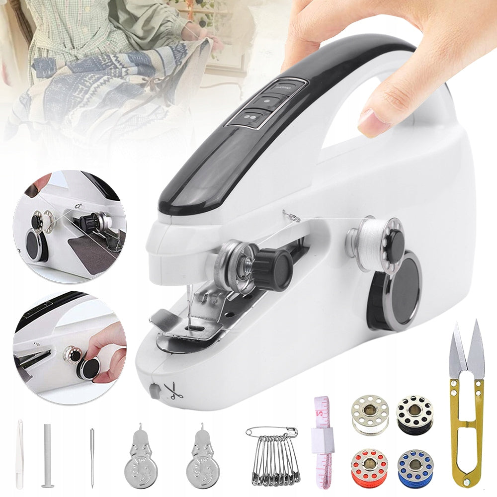MANUAL SEWING MACHINE SMALL PORTABLE AKCESORIA ADDITIONAL LIGHTWEIGHT PORTABLE Packaging status original