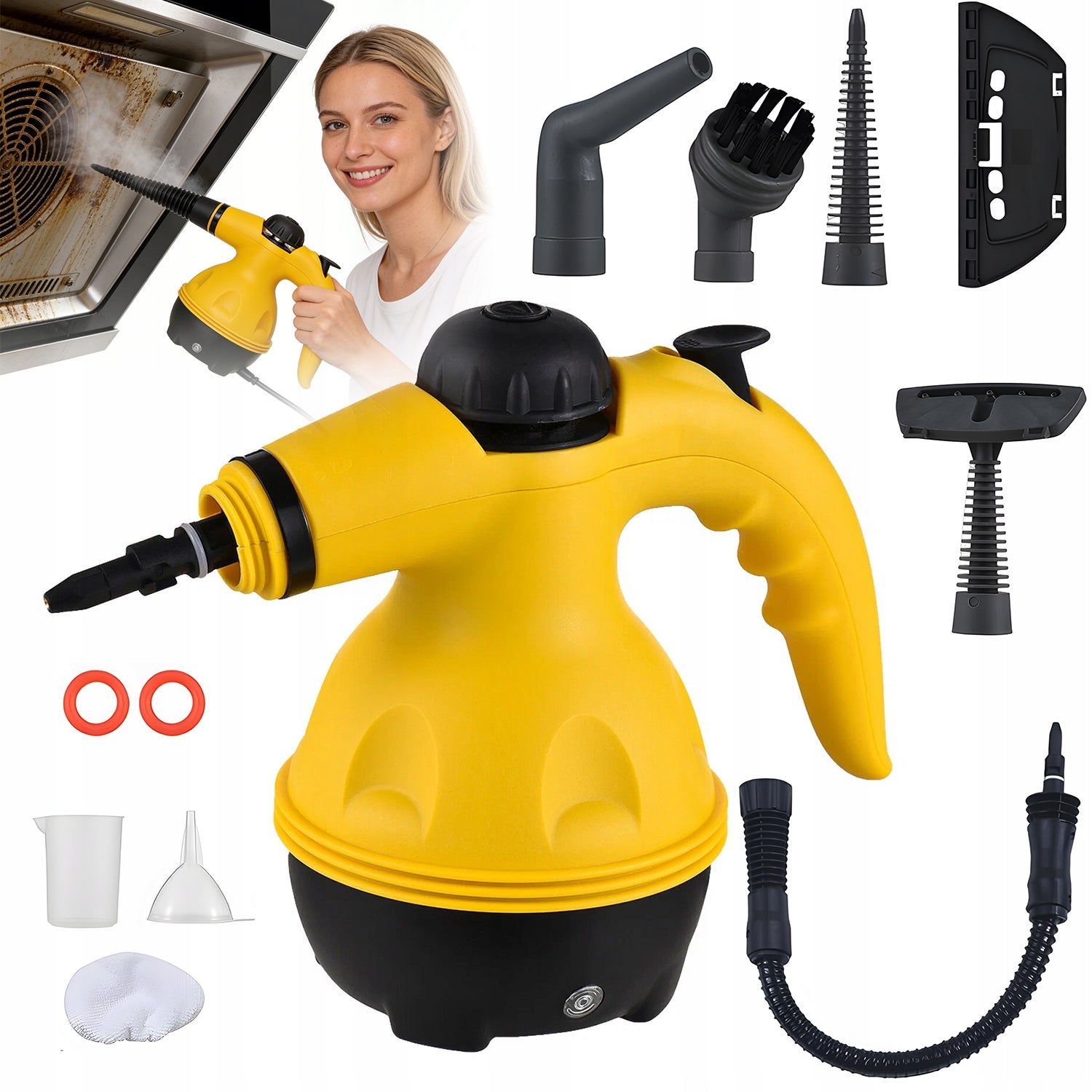MANUAL STEAM CLEANER WINDOW CLEANER STEAMER 1000W FOR MULTIPLE SURFACES