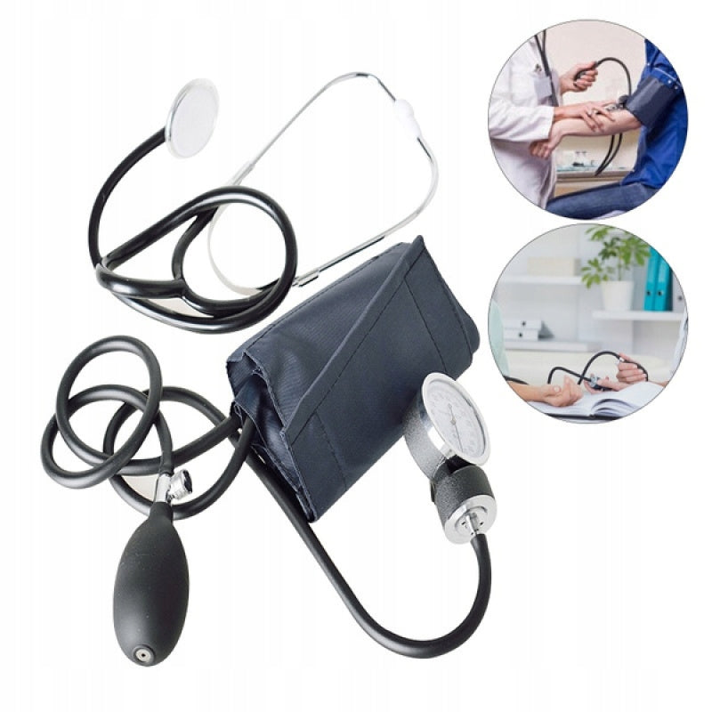 MANUAL Sphigmomanometer with Stethoscope and Case for Home Use