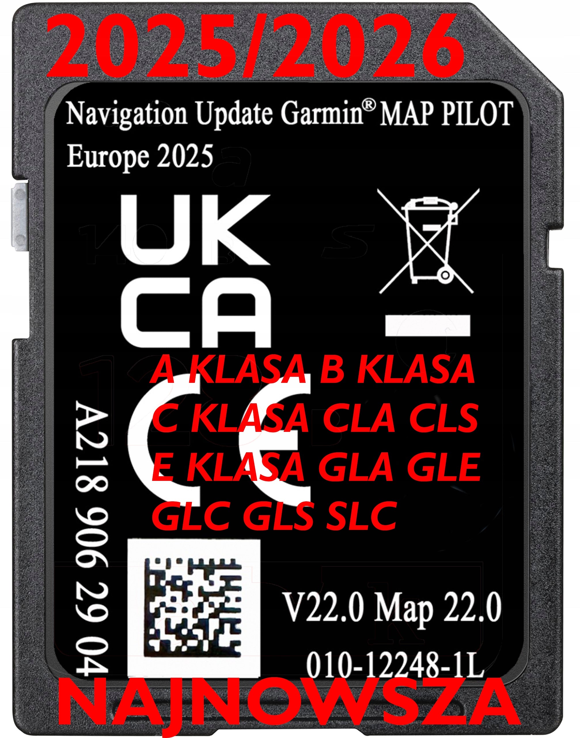 MAP MERCEDES A218 V22 2025/2026 CLASS A B C E GLS GLE CLA CLS GLA GLC SLC
