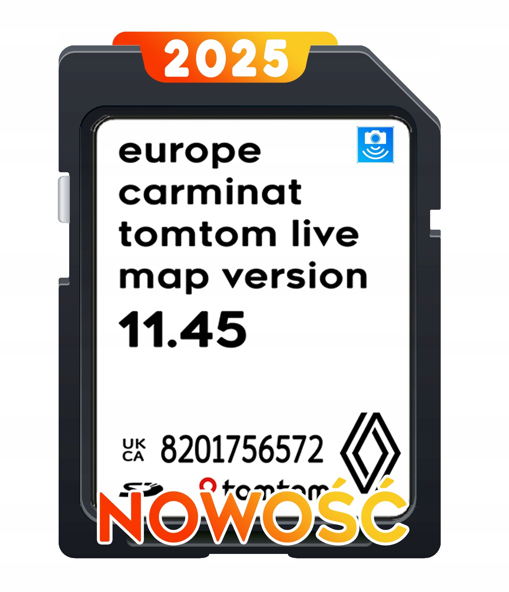 MAP TOMTOM CARMINAT LIVE 11.45 2025/2026 RENAULT Manufacturer code 259E92165R