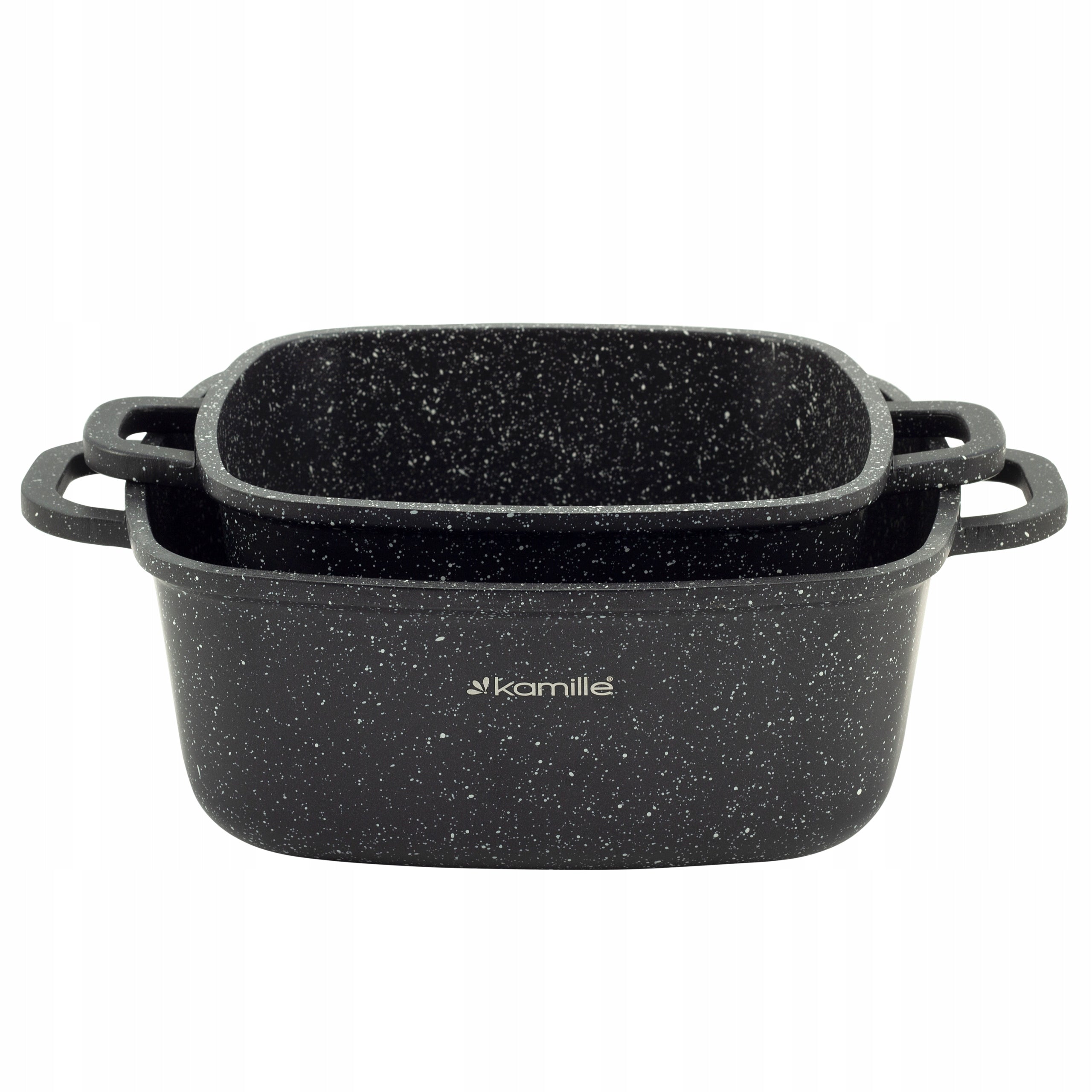MARBLE POTS 4 EL. SET GAS POTS INDUCTION KAMILLE Color black