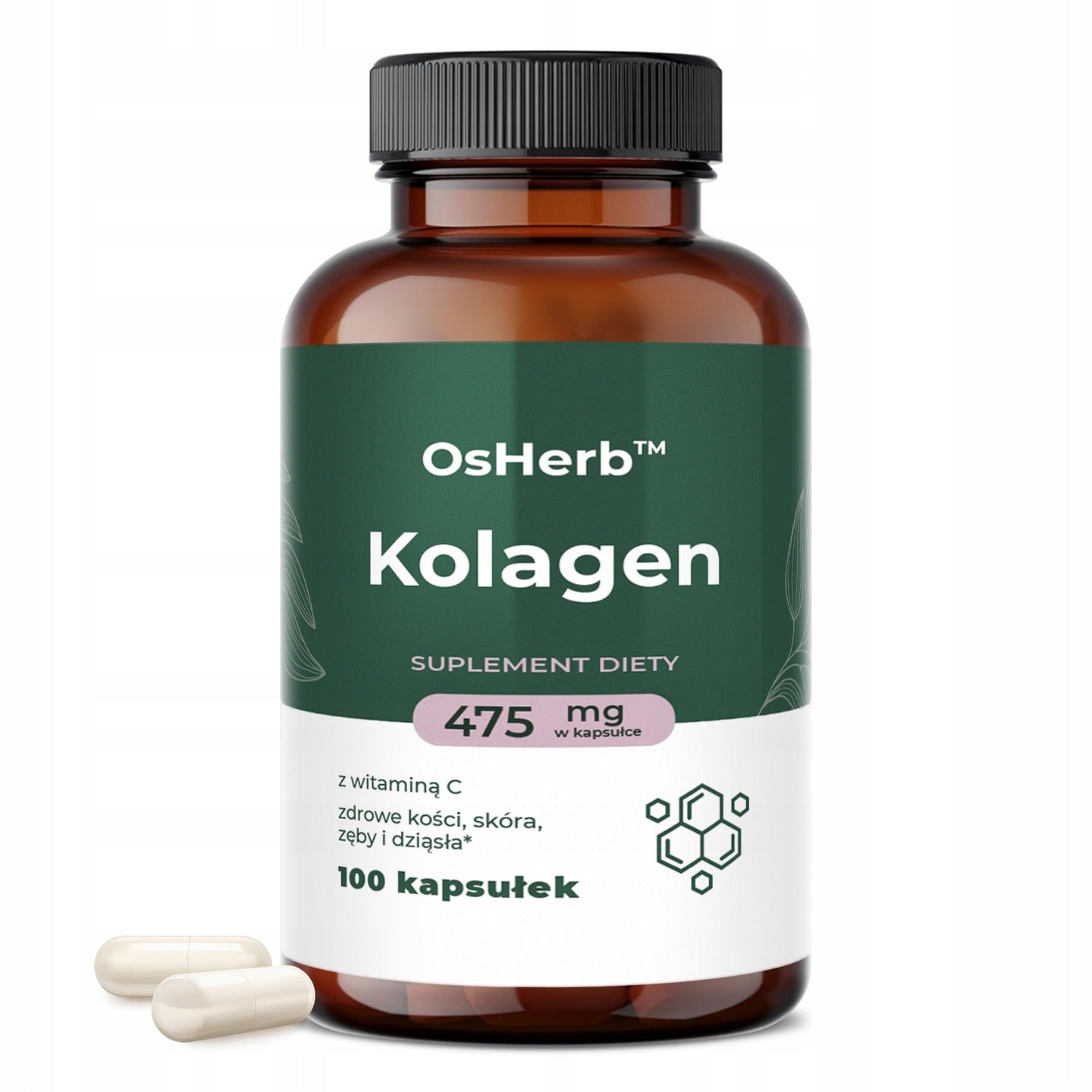 MARINE COLLAGEN NATURAL + VITAMIN C Joints Bone Teeth Skin 100 CAPSULES Manufacturer code 5902003713466