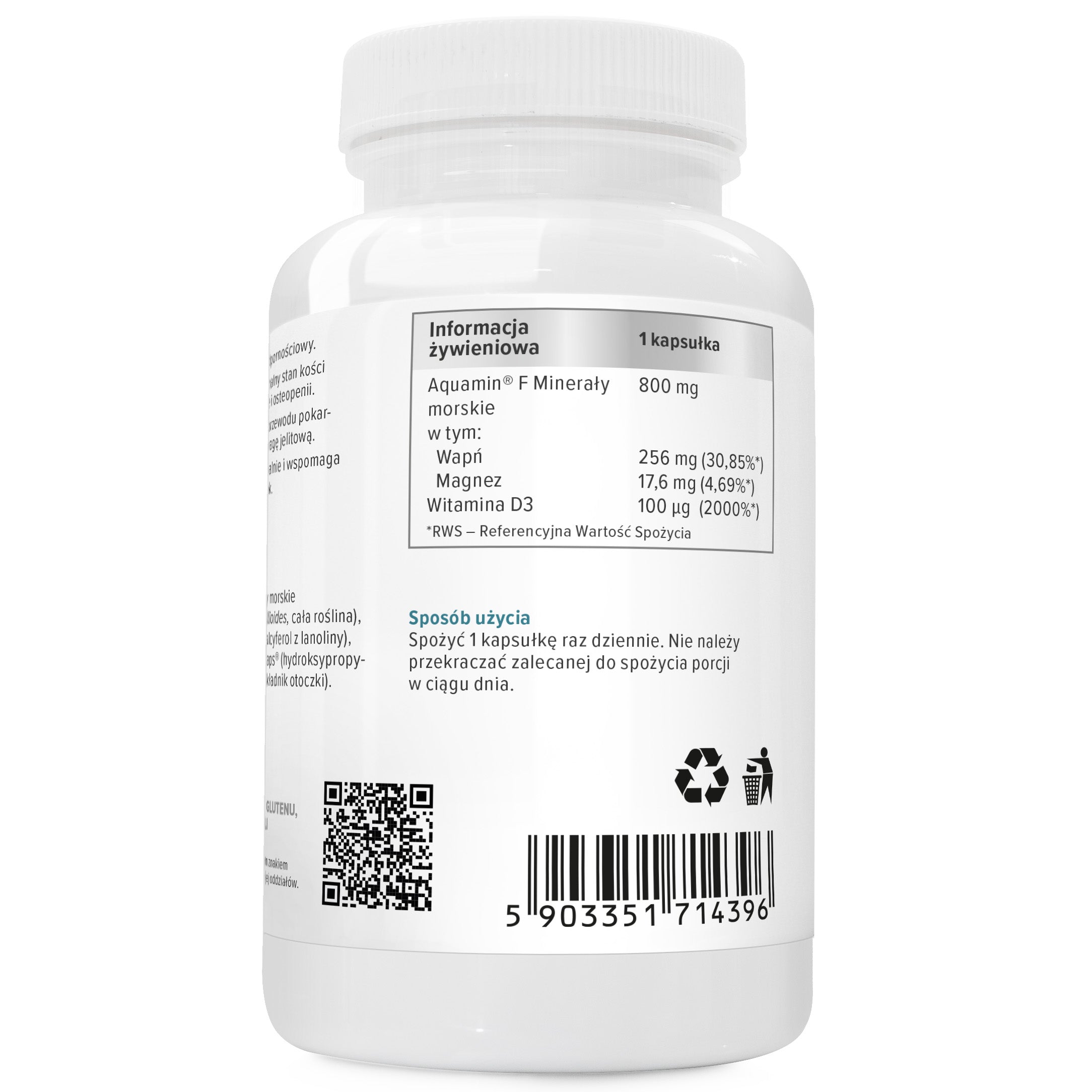 MARINE MINERALS Vitamin D3 Resistance Calcium Magnesium Aquamin Bone 90 kap Brand Wish Pharmaceutical