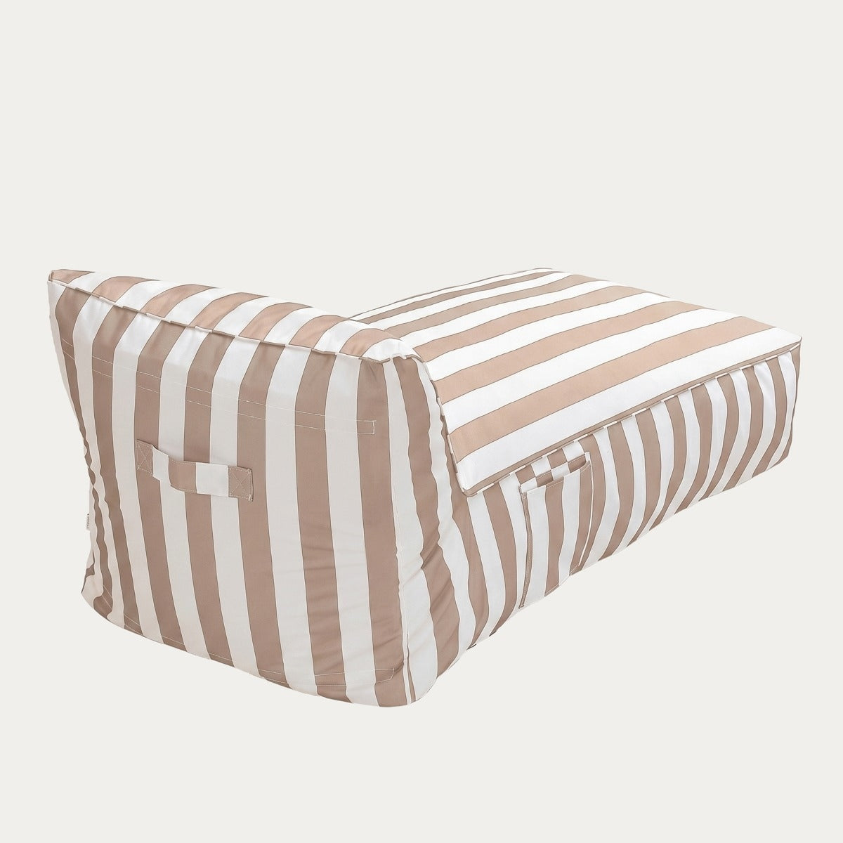 MARIS couch in white and beige stripes 70x150x65 cm HOMLA Width (shorter side) 70 cm