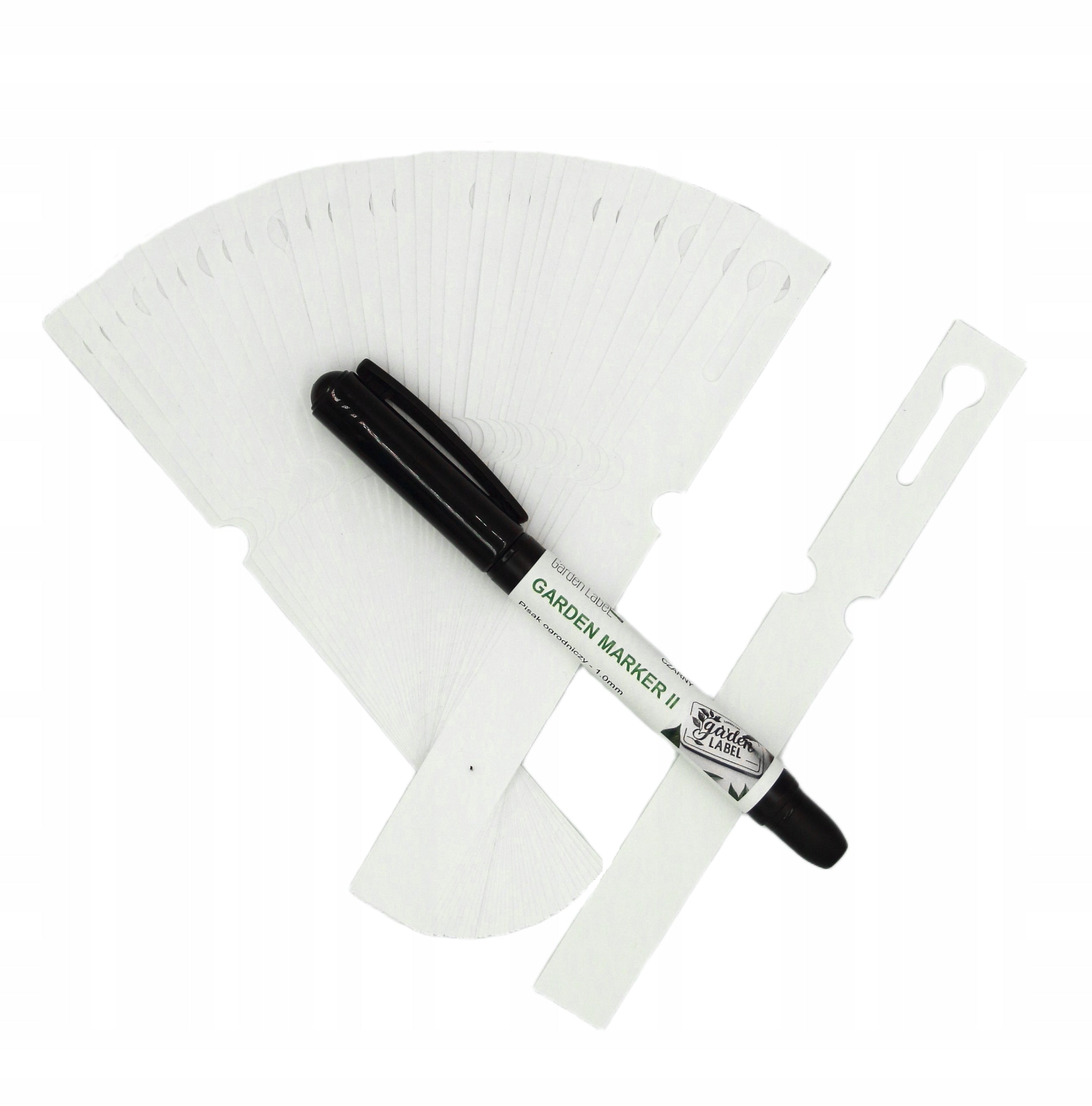 MARKER II + Loop labels for plant description 160x17mm (17x160) WHITE 100pcs