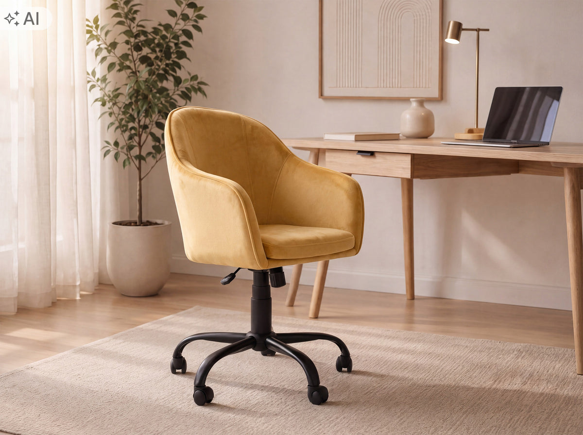 MARLIN YELLOW OFFICE SWIVEL CHAIR FOR OFFICE DINING ROOM Brand TopEshop