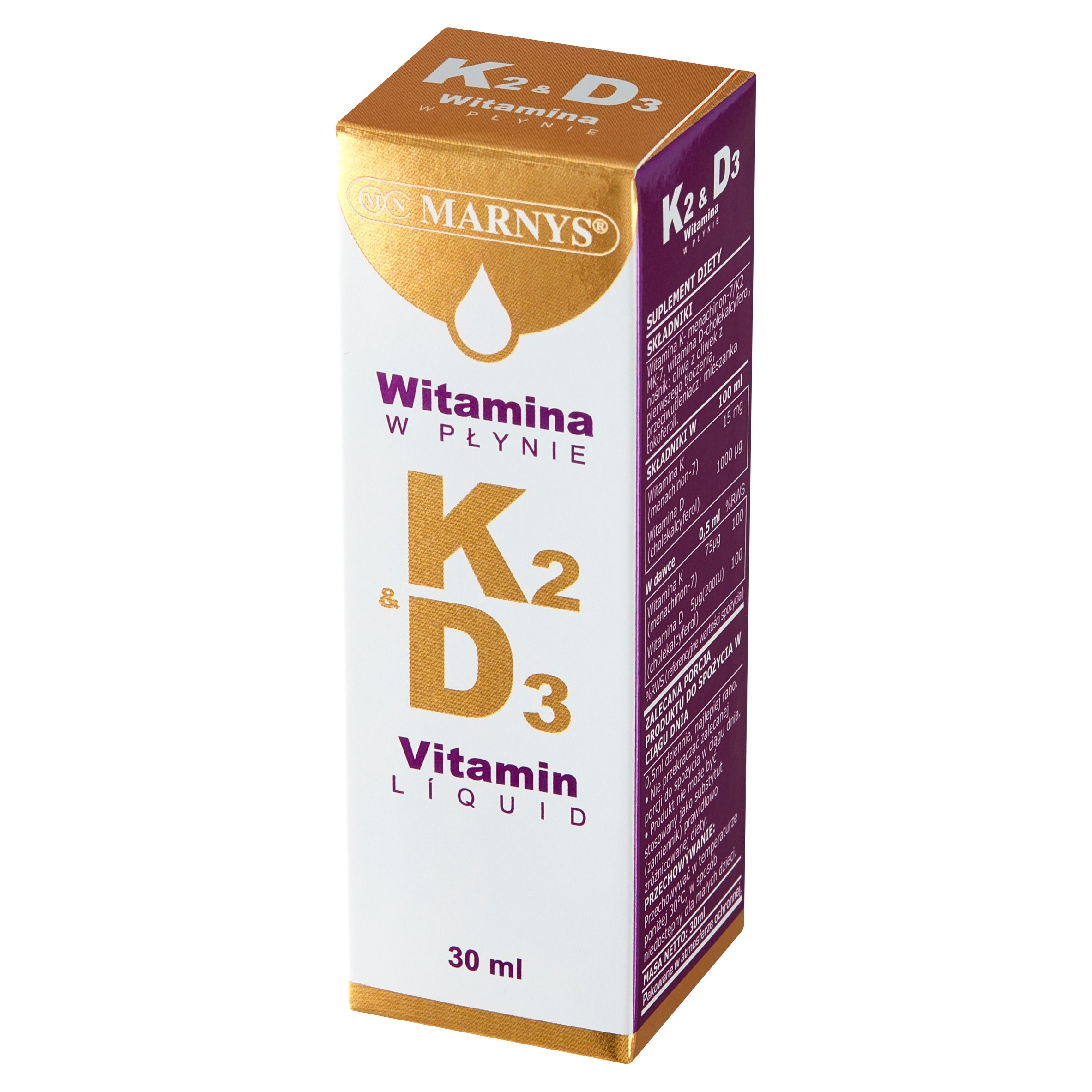 MARNYS Vitamin K2 + D3 Liquid 30Ml Bones Manufacturer code 8410885091475