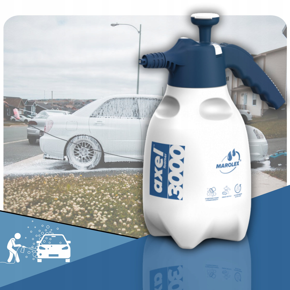 MAROLEX Axel 3000 Manual Foamer +3 tips 3l For Pre-Washing Car Manufacturer's catalog number MAR000002