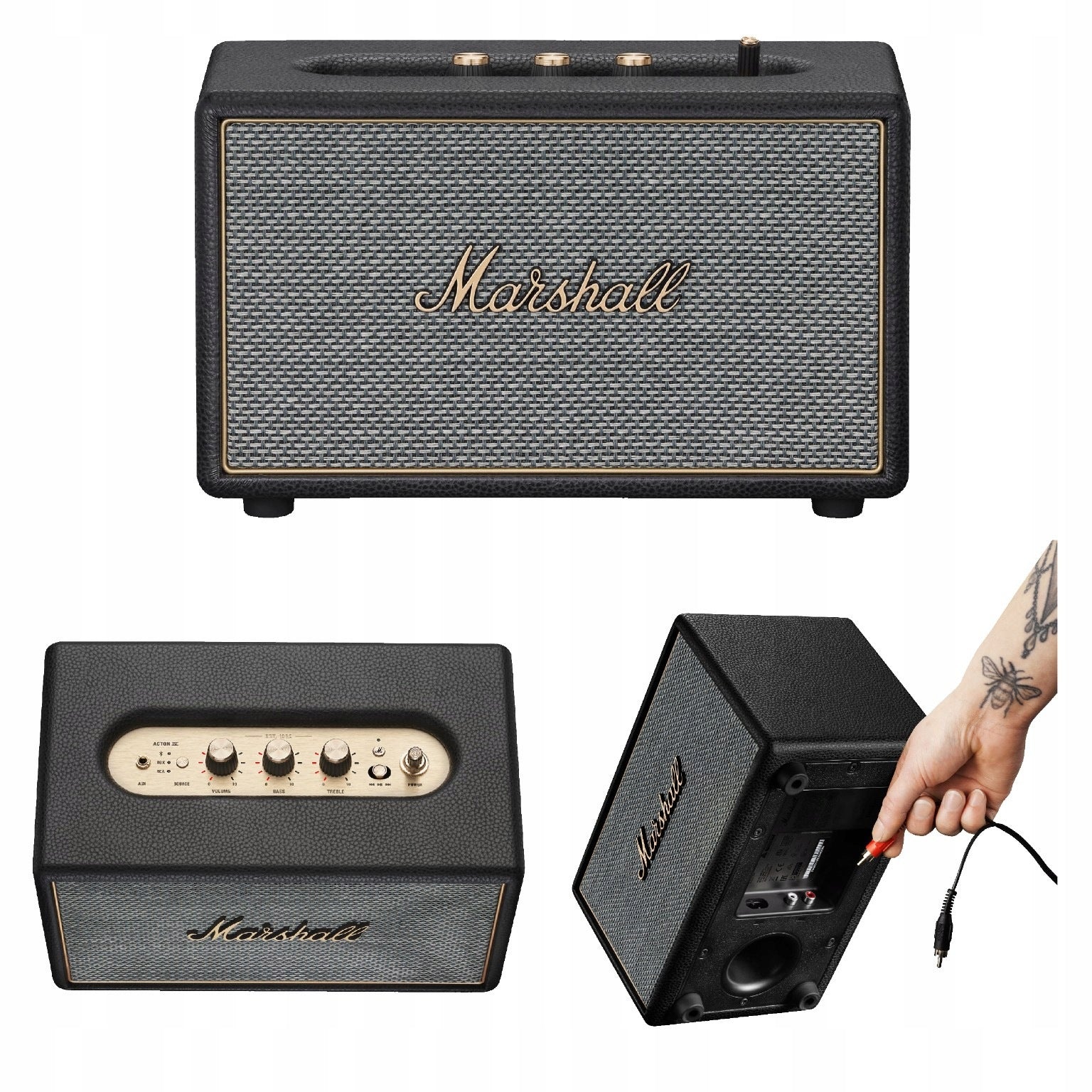 MARSHALL BLUETOOTH SPEAKER ACTON IV BLACK CLASSIC RETRO VINTAGE DESIGN