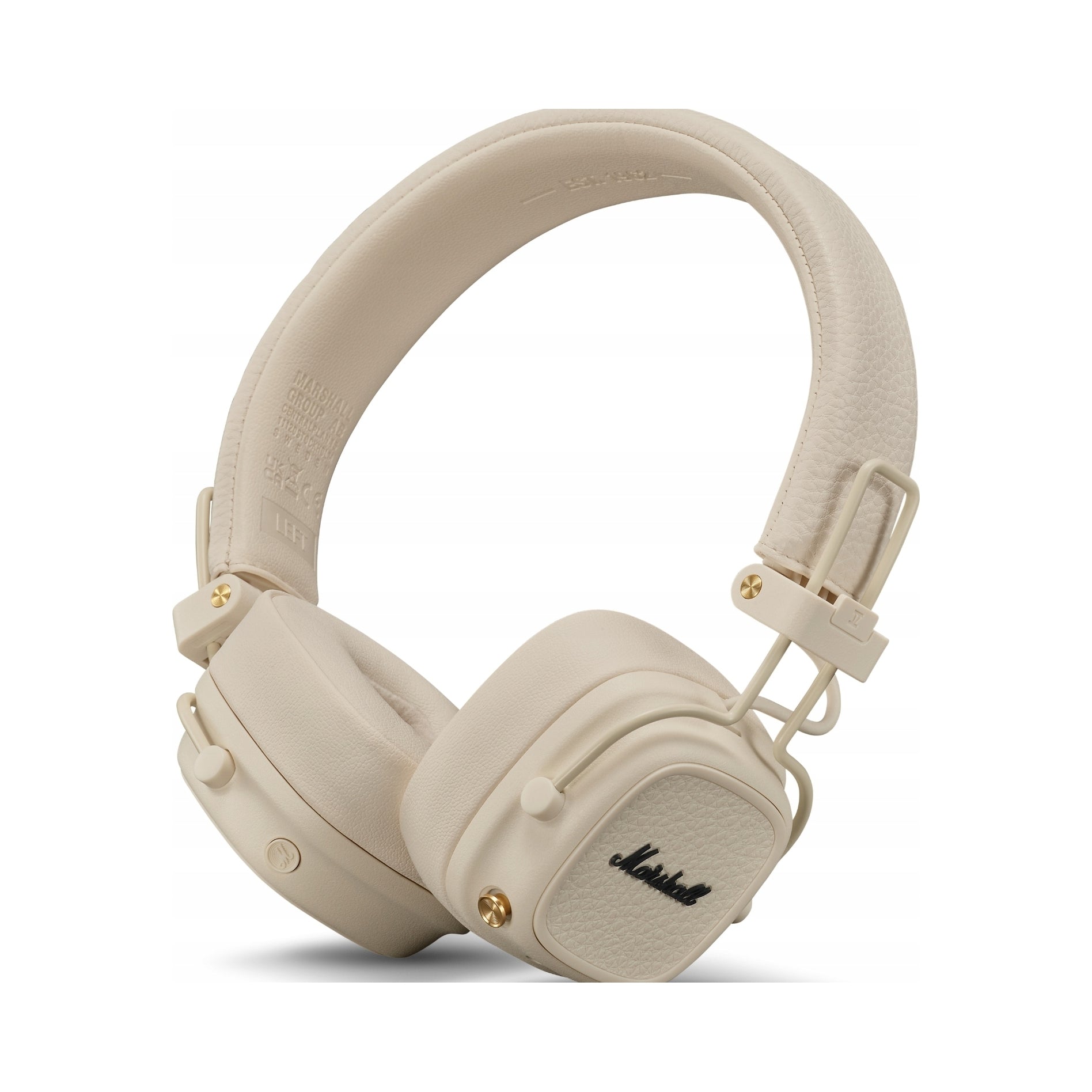 MARSHALL MAJOR V WIRELESS BLUETOOTH OVER-EAR HEADPHONES 100H QI CREAM