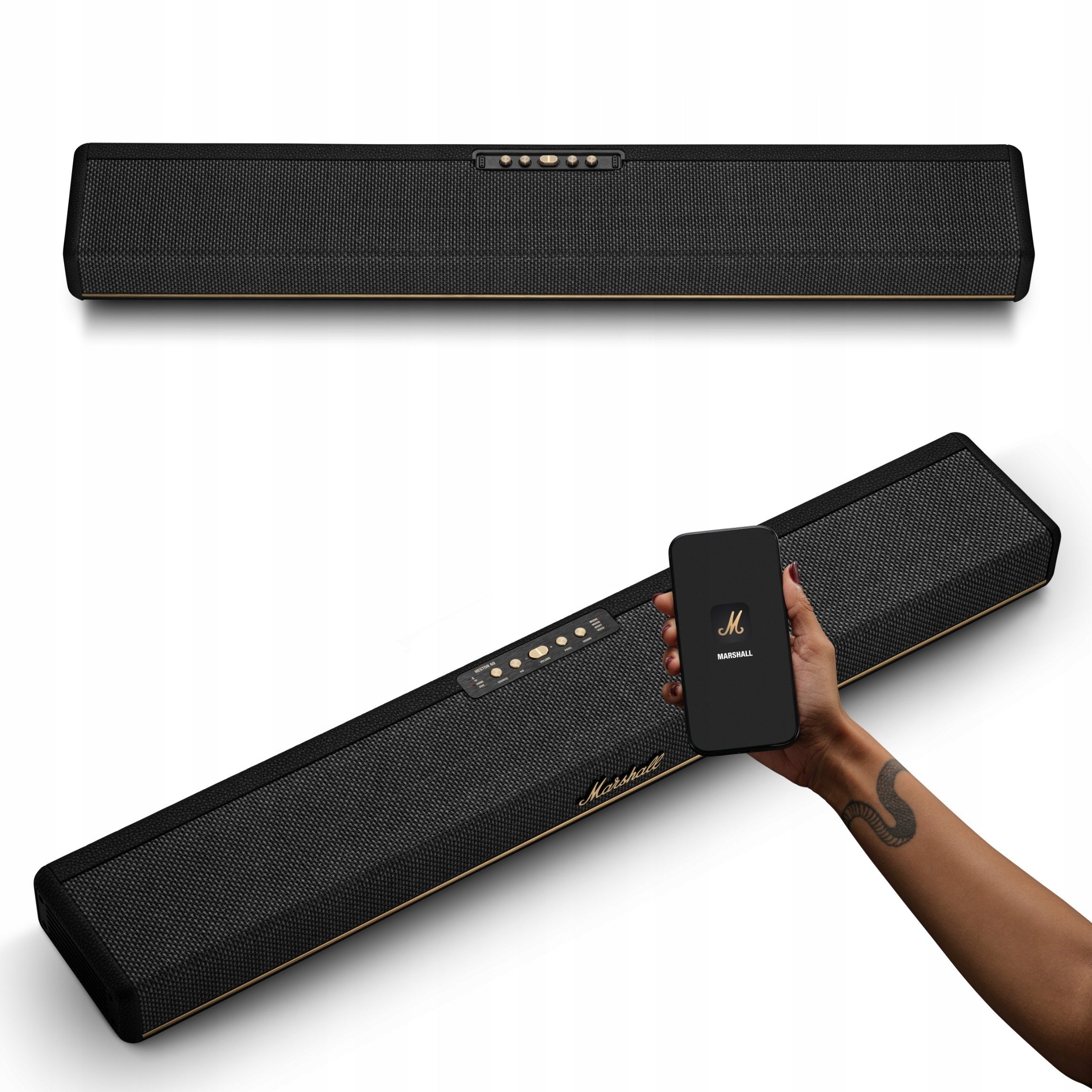 MARSHALL SOUNDBAR HESTON 60 BLACK DOLBY ATMOS BLUETOOTH eARC APP