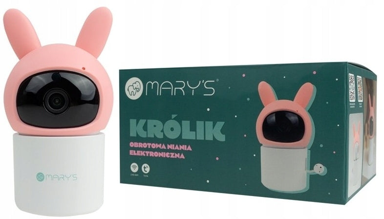 MARY'S Rotating Baby Monitor Electronic Rabbit Pink