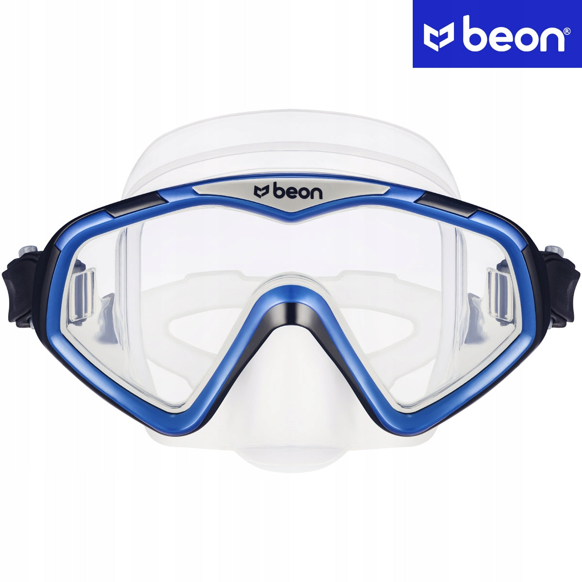 MASK DIVING GOGGLES FOR SNORKELING AND SWIMMING BEON SHARD Color blue