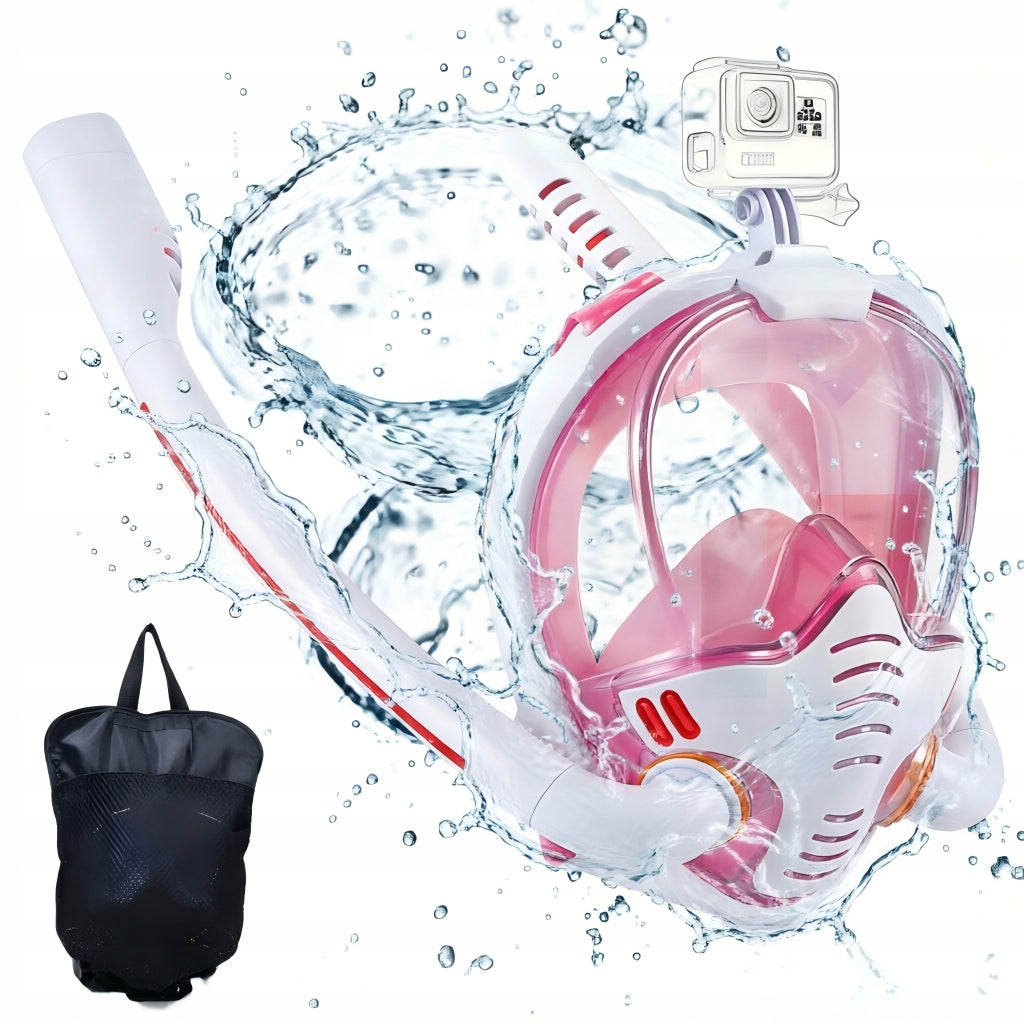MASK FOR DINKING FULL-SIZE SNORKELLING FOR WATER S pink