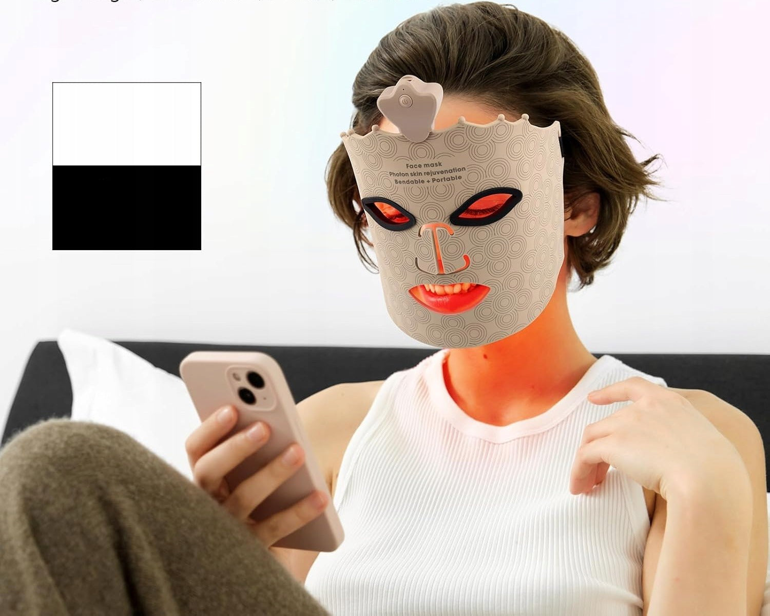 MASK LED LIGHT THERAPY ACNE TREATMENT DIFFERENT COLORS Brand USUIELIGHT
