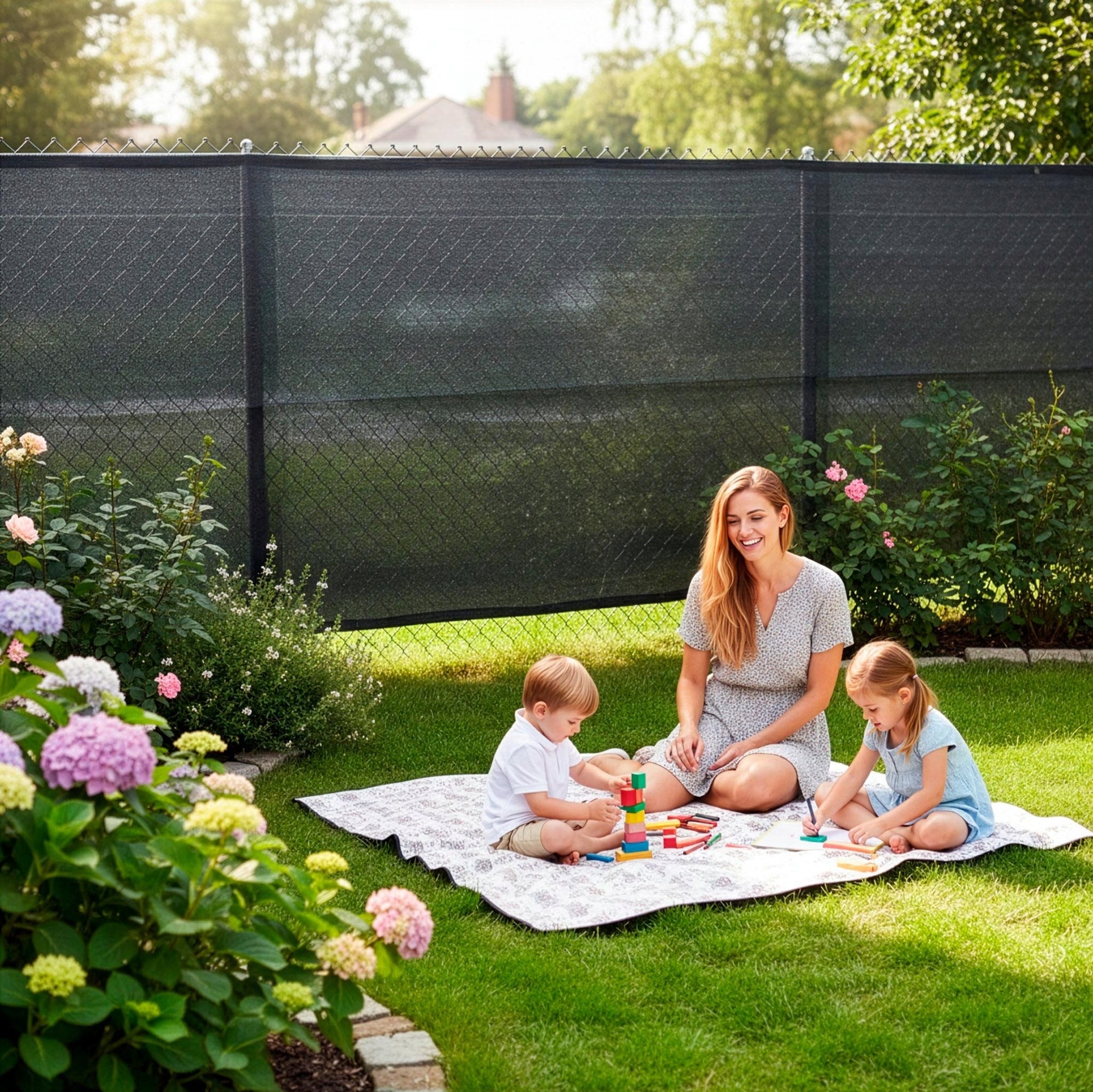MASKING SHADING MESH 1,5x50m FENCE COVER 90% + UV Height 1.5 m