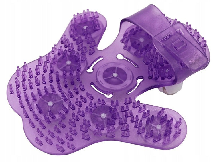 MASSAGE GLOVE WITH MOVABLE HEADS Batteries included no