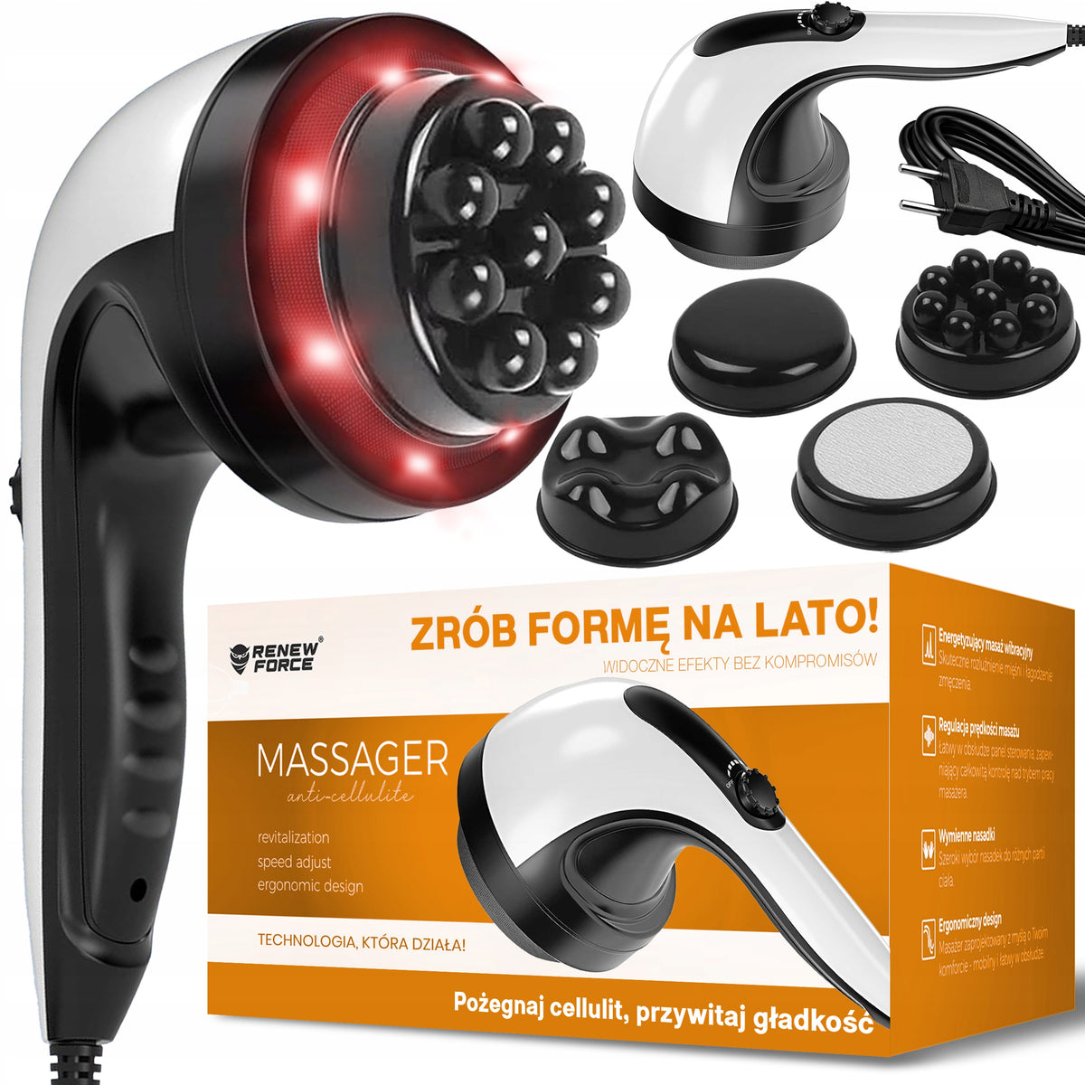 MASSAGE GUN ANTI-CELLULITE SLIMMING MASSAGER FOR CELLULITE 5in1