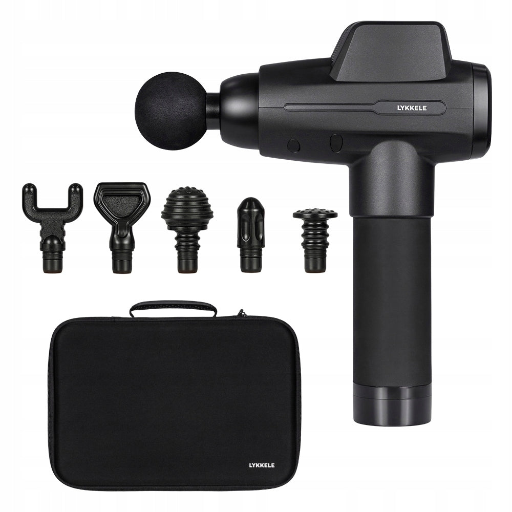 MASSAGE GUN BODY BACK MASSAGER LYKKELE BERG 6 TIPS + CASE