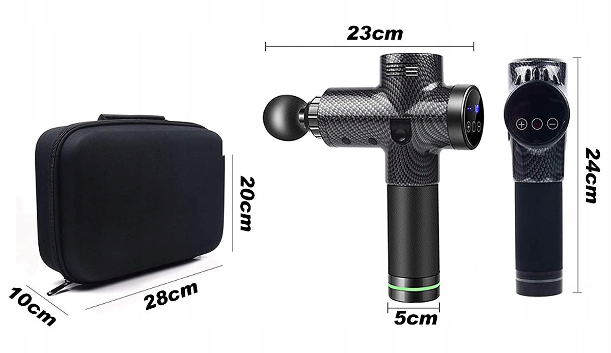 MASSAGE GUN BODY BACK MASSAGER MASSAGE GUN PRO STRONG PRO SET Color black