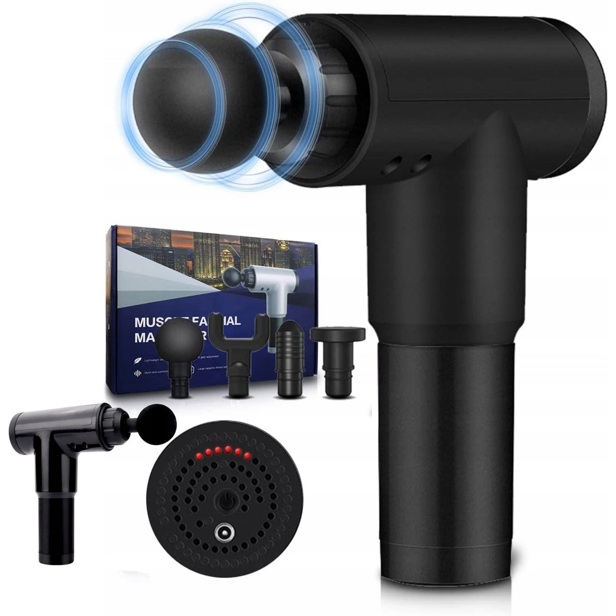 MASSAGE GUN ELECTRIC MASSAGER 6 SPEEDS Packaging status original