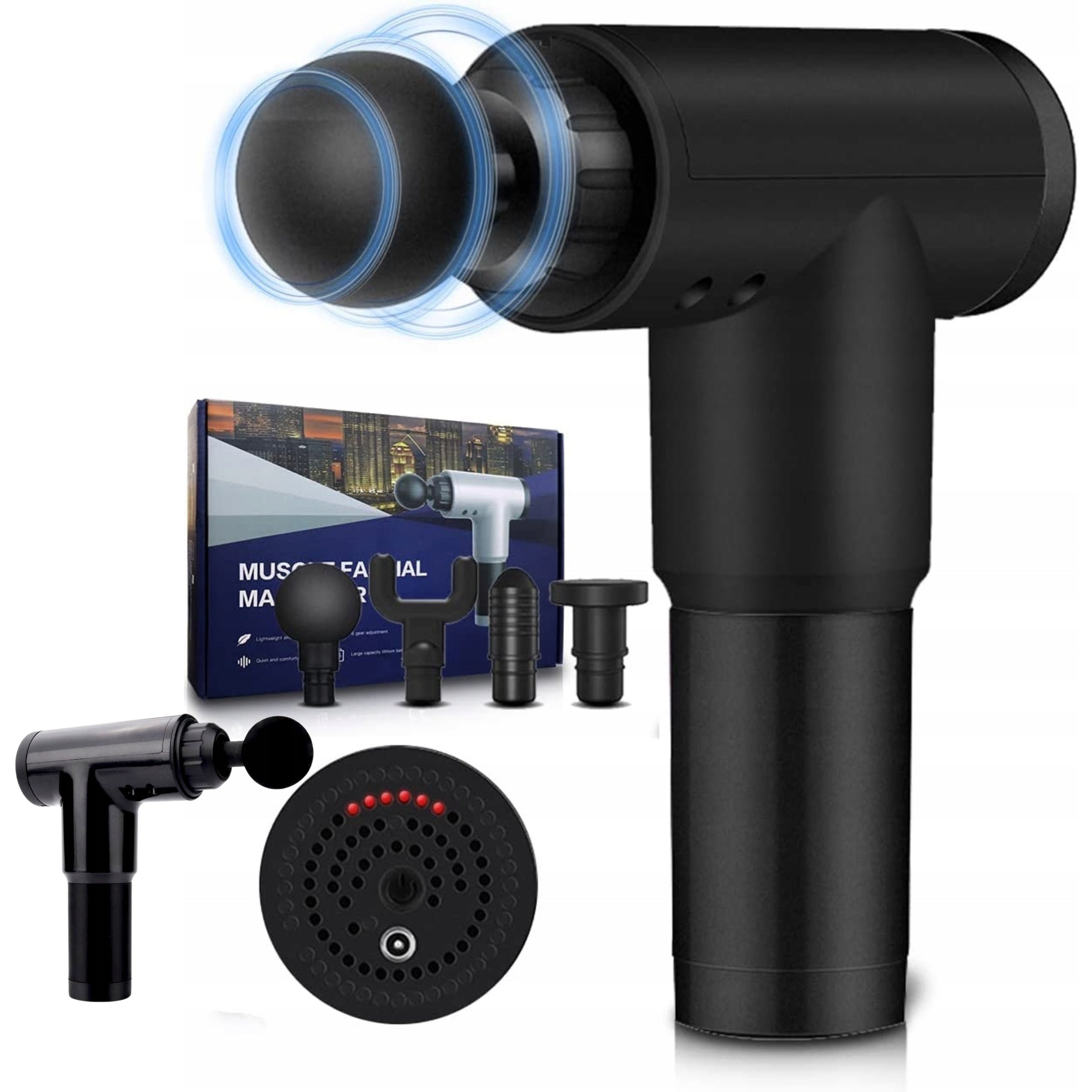 MASSAGE GUN ELECTRIC MASSAGER 6 SPEEDS Packaging status original