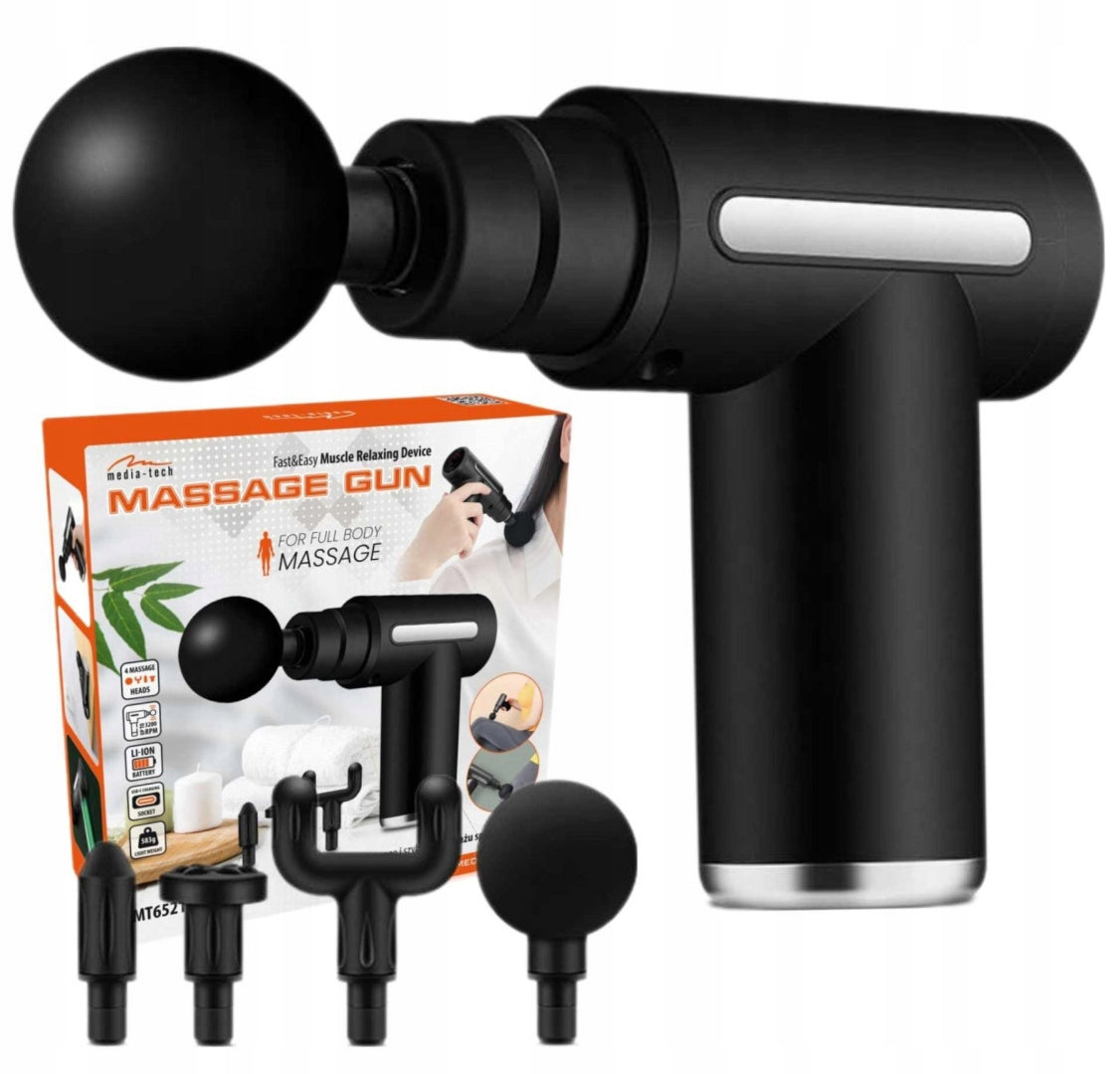 MASSAGE GUN MASSAGER FOR BACK BODY LEGS + 4 TIPS