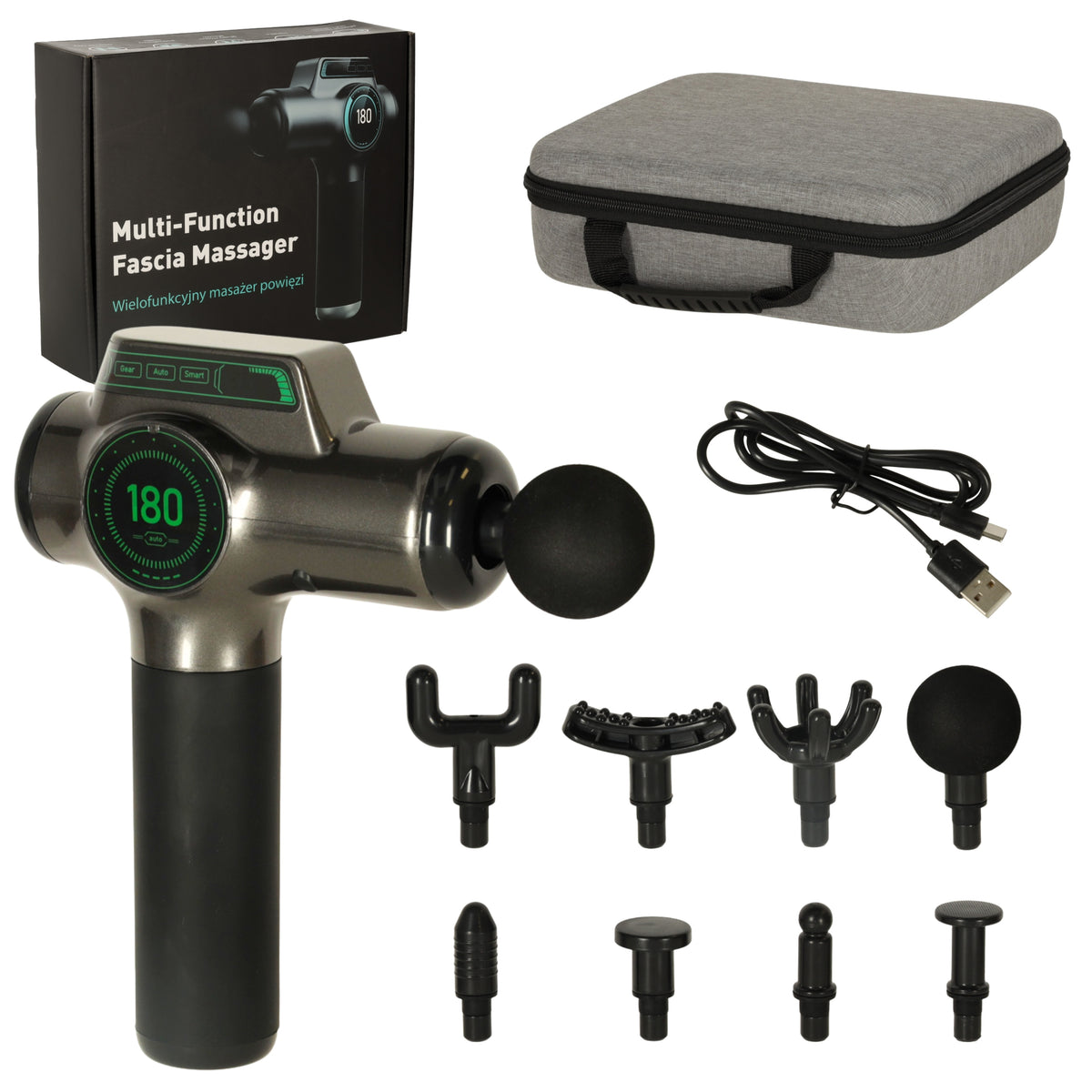 MASSAGE GUN NECK BACK FOOT MASSAGER MASSAGE GUN 8 TIPS