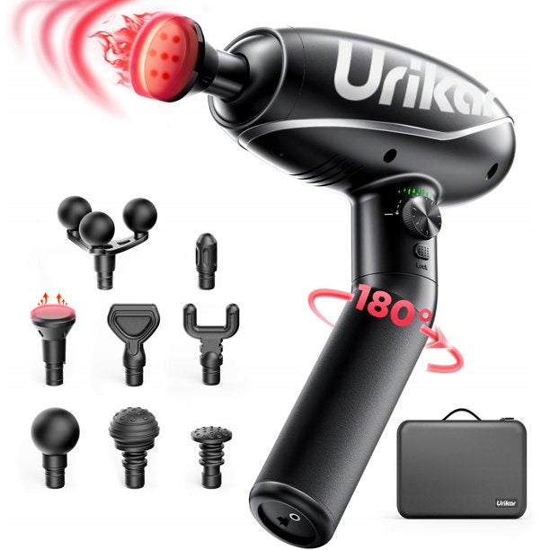 MASSAGE GUN POWERFUL MASSAGER GUN HEATING Color black