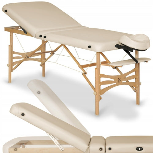 MASSAGE TABLE COSMETIC BED FOLDING 3 SEGMENTS PANDA PLUS 70 CM HABYS