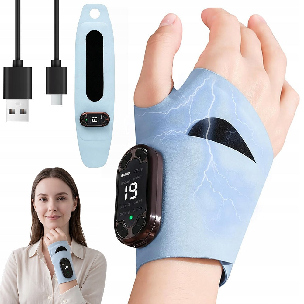MASSAGER ERGONOMIC WRIST BAND EMS ORTHOSIS CARPAL TUNNEL PAIN ADJUSTABLE