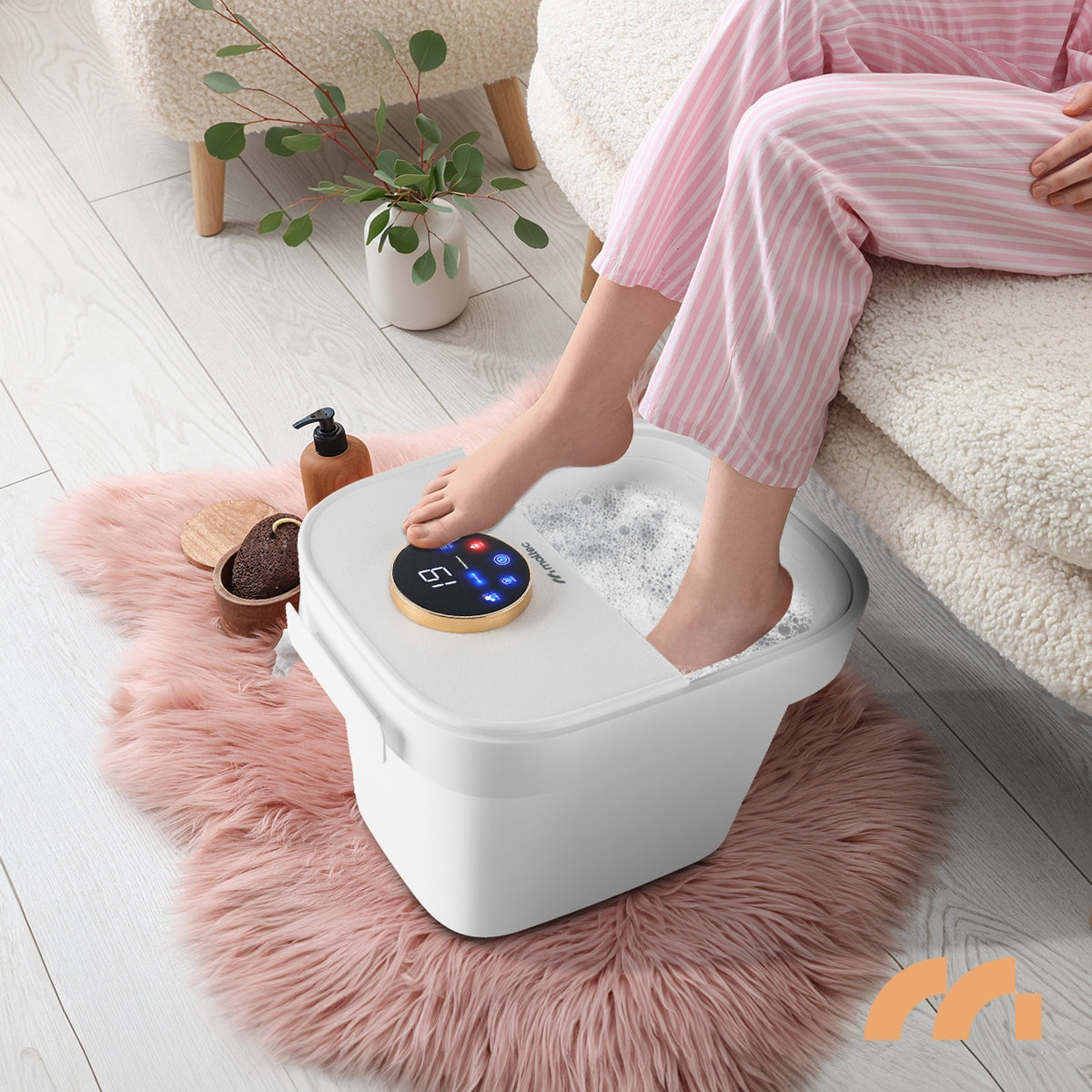 MASSAGER HYDRO MASSAGER FOR FEET WATER HEATING ROLLER TIMER LED 500W EAN (GTIN) 5901924241553