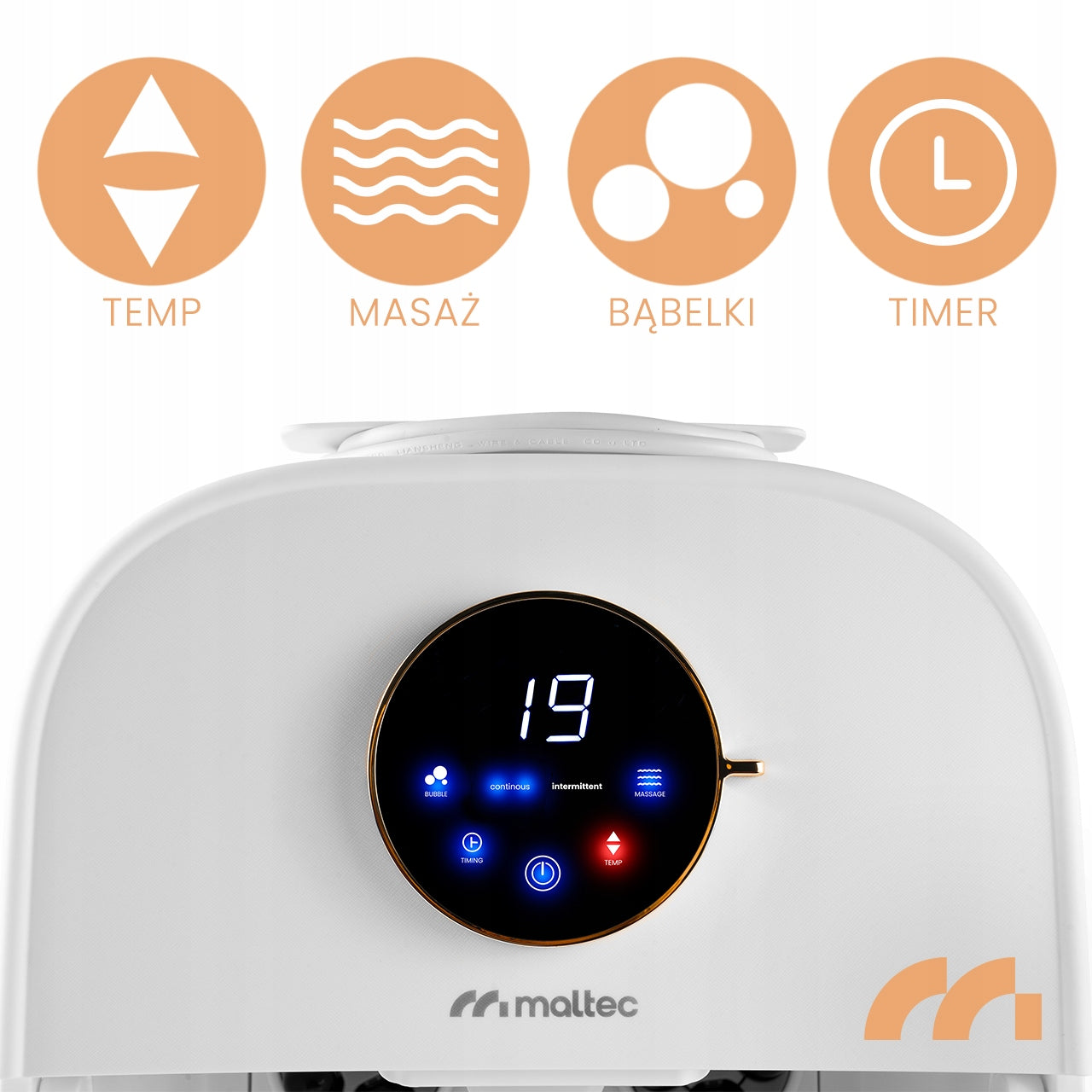 MASSAGER HYDRO MASSAGER FOR FEET WATER HEATING ROLLER TIMER LED 500W Manufacturer code Wodny Masażer Stóp 112409