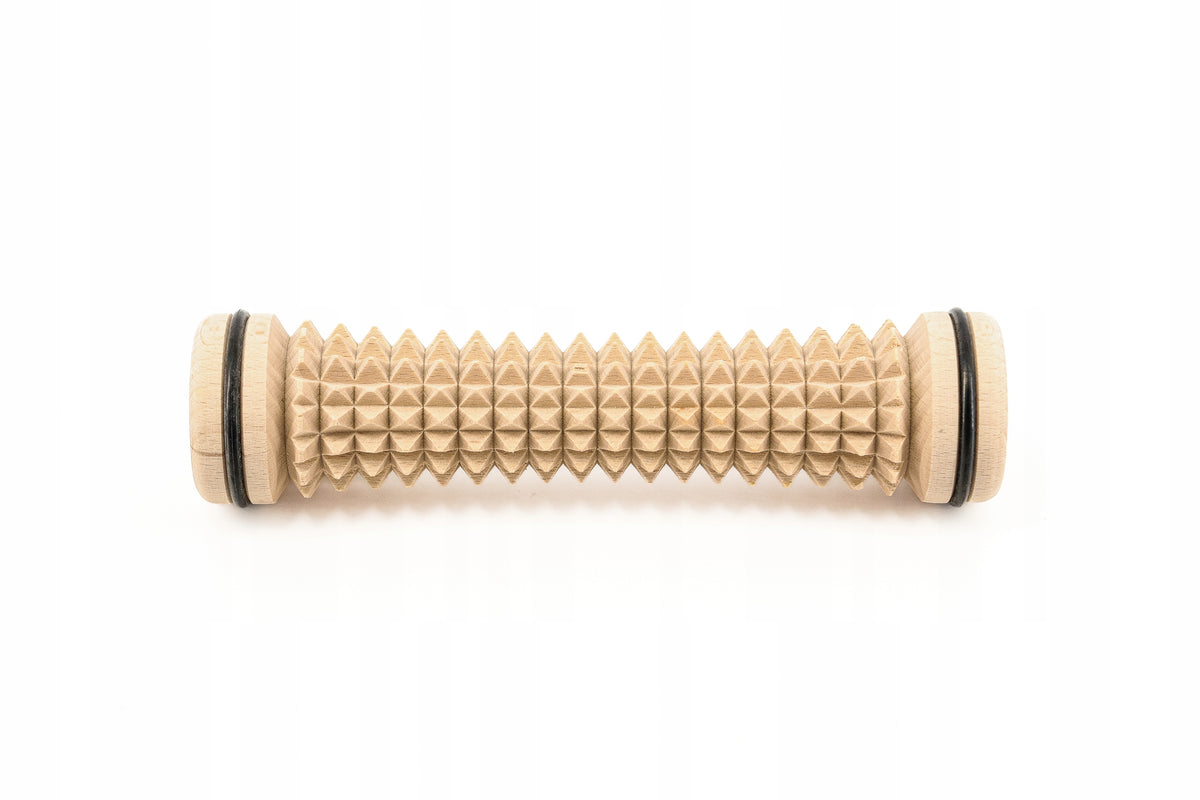 MASSAGER WOODEN ROLLER FOR CONCAVE MASSAGE WITH ELASTIC BAND PHYSIOTHERAPY ECO