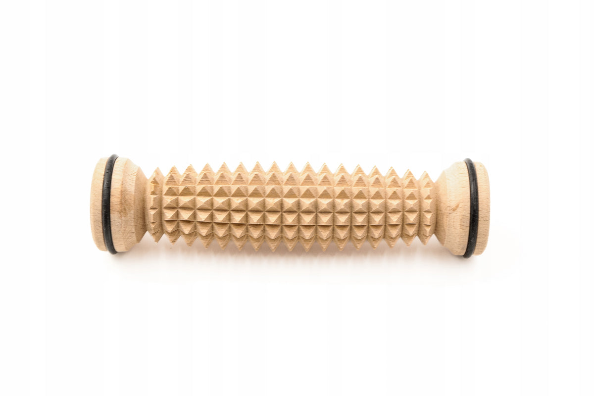 MASSAGER WOODEN ROLLER FOR CONVEX MASSAGE WITH ELASTIC BAND PHYSIOTHERAPY ECO Packaging status original