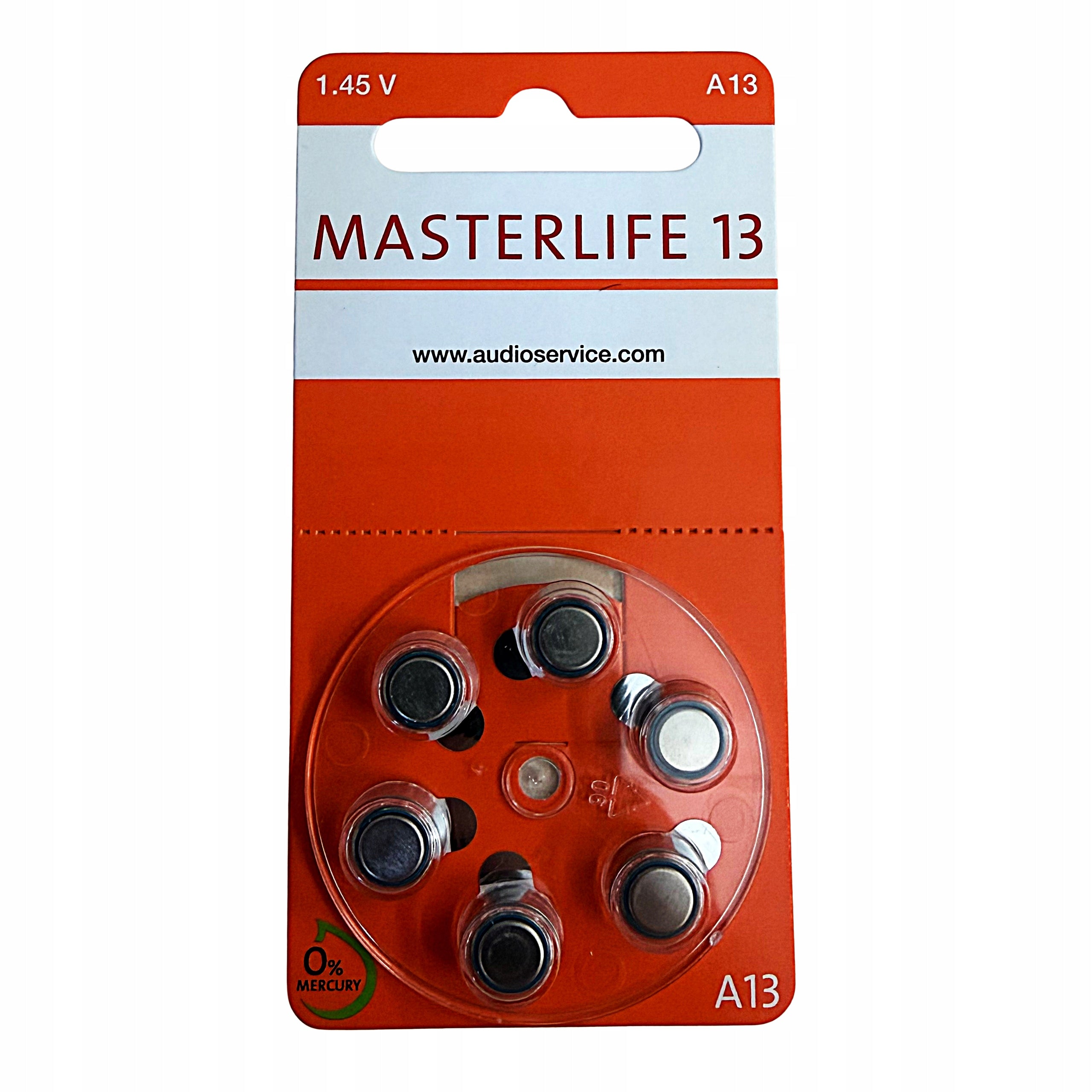 MASTERLIFE PR48 Hearing Aid Batteries Blister 6pcs 1,45V 13